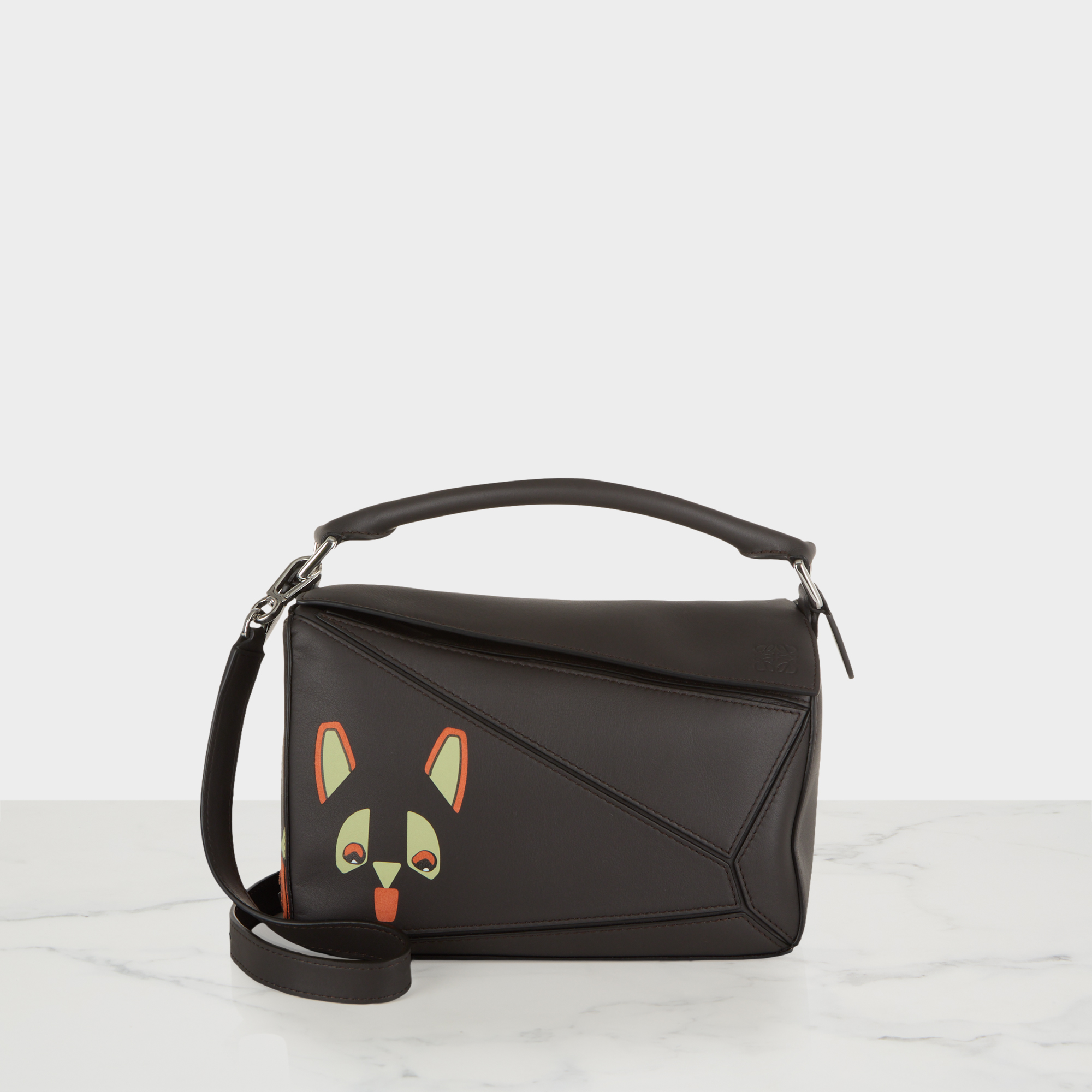 Futurist Cat Puzzle Edge Small Crossbody Bag