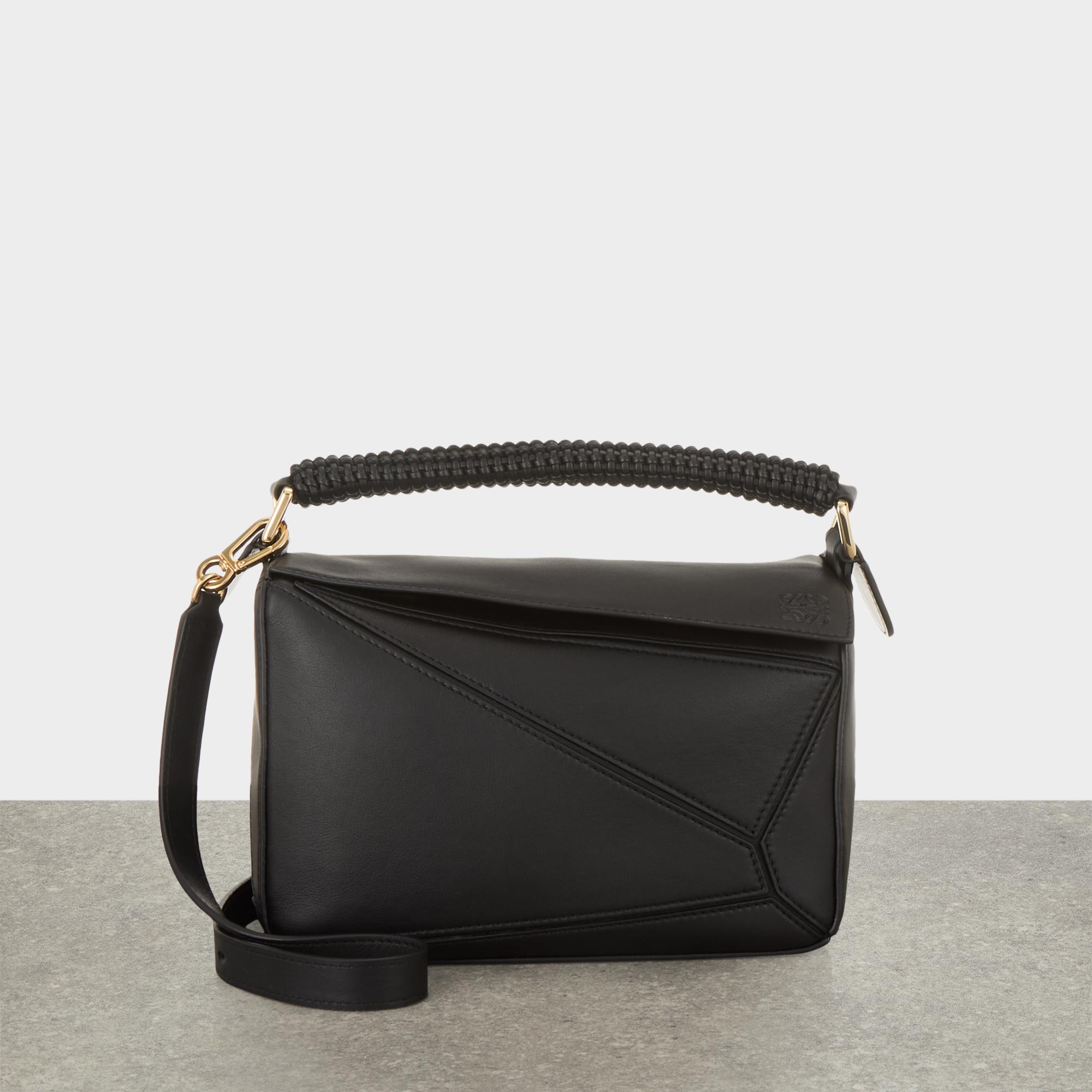 Puzzle Small Woven Crossbody Bag