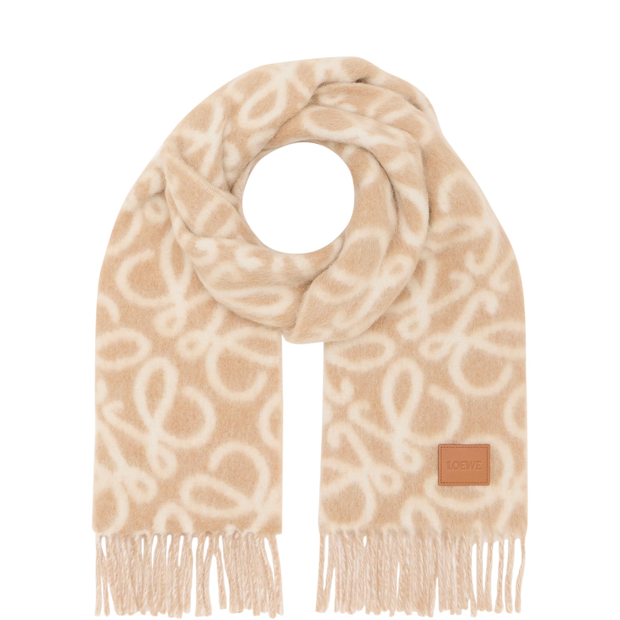 Logo Anagram Fringe Scarf