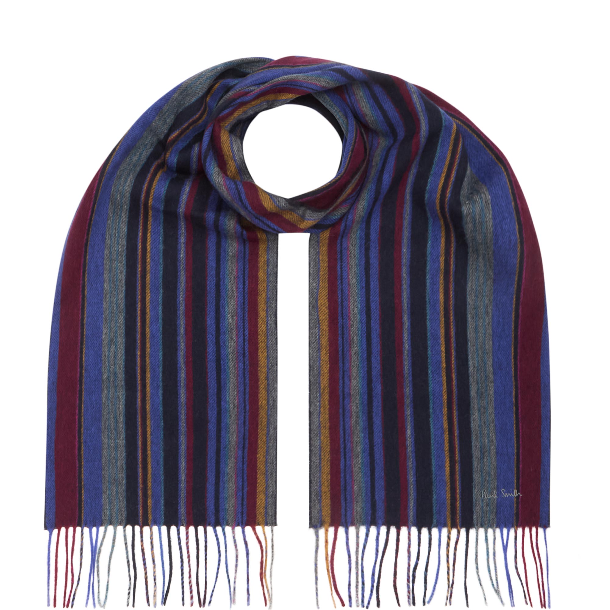 Trent Striped Tassel Scarf