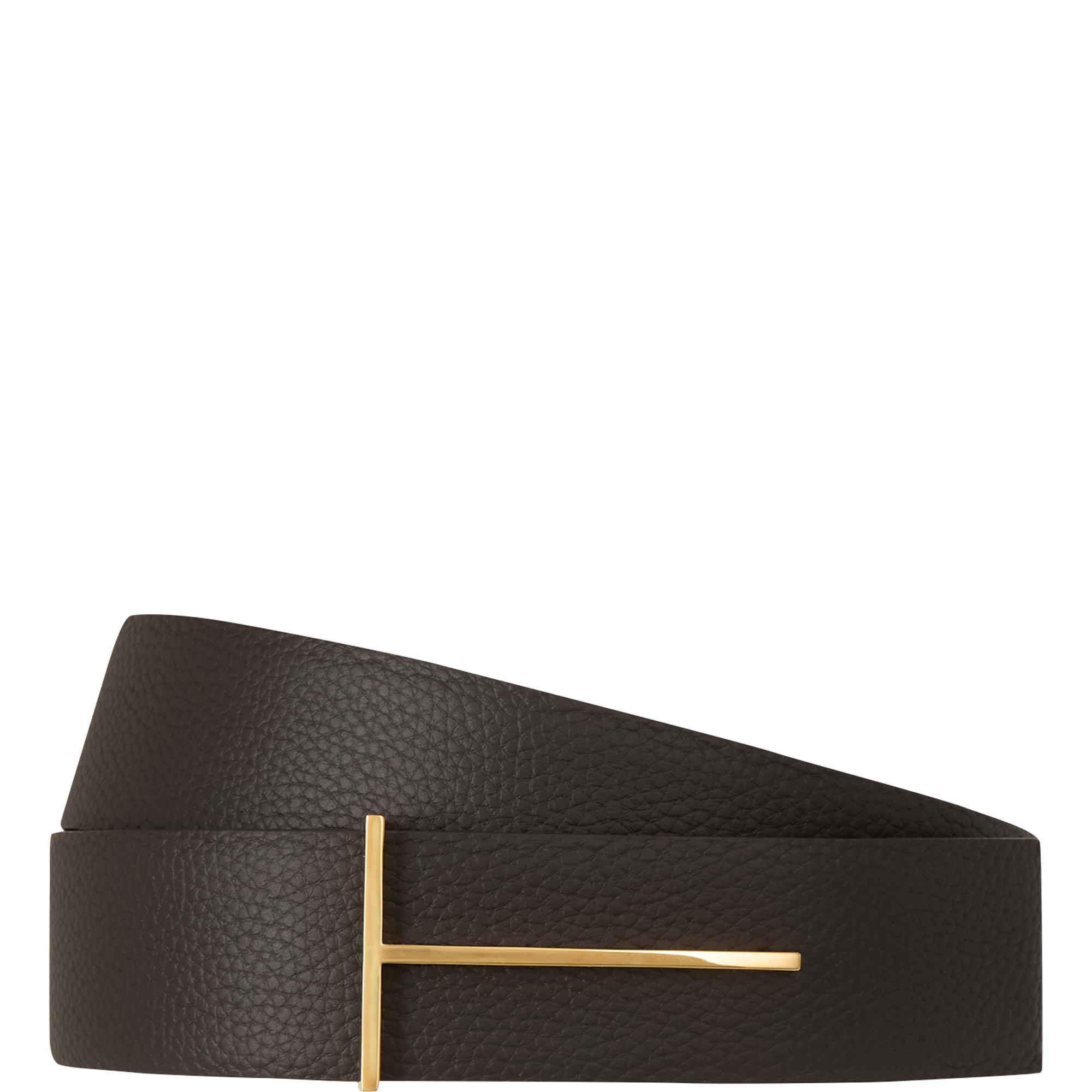T Logo Reversible Leather Belt