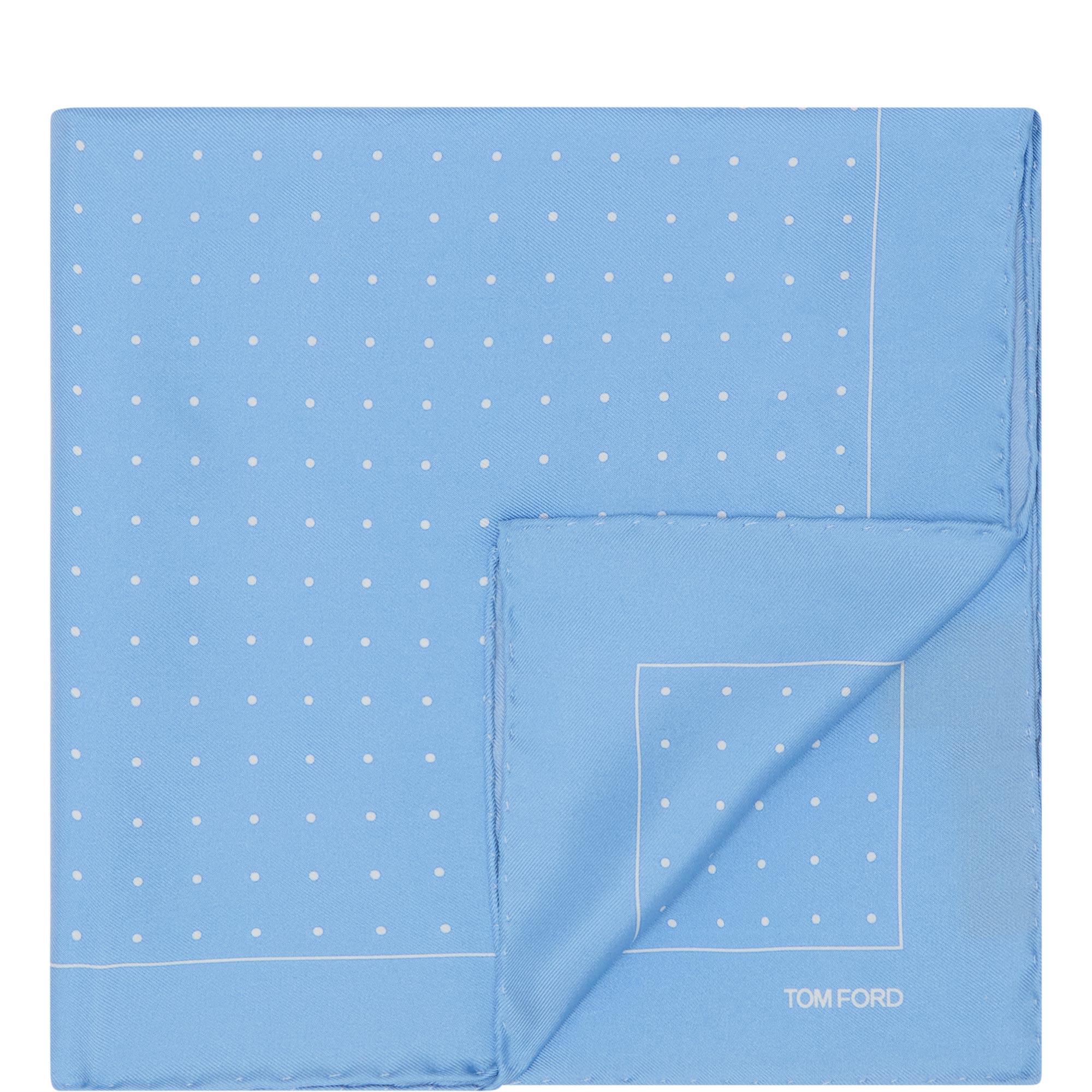 Logo Dotted Silk Pocket Square