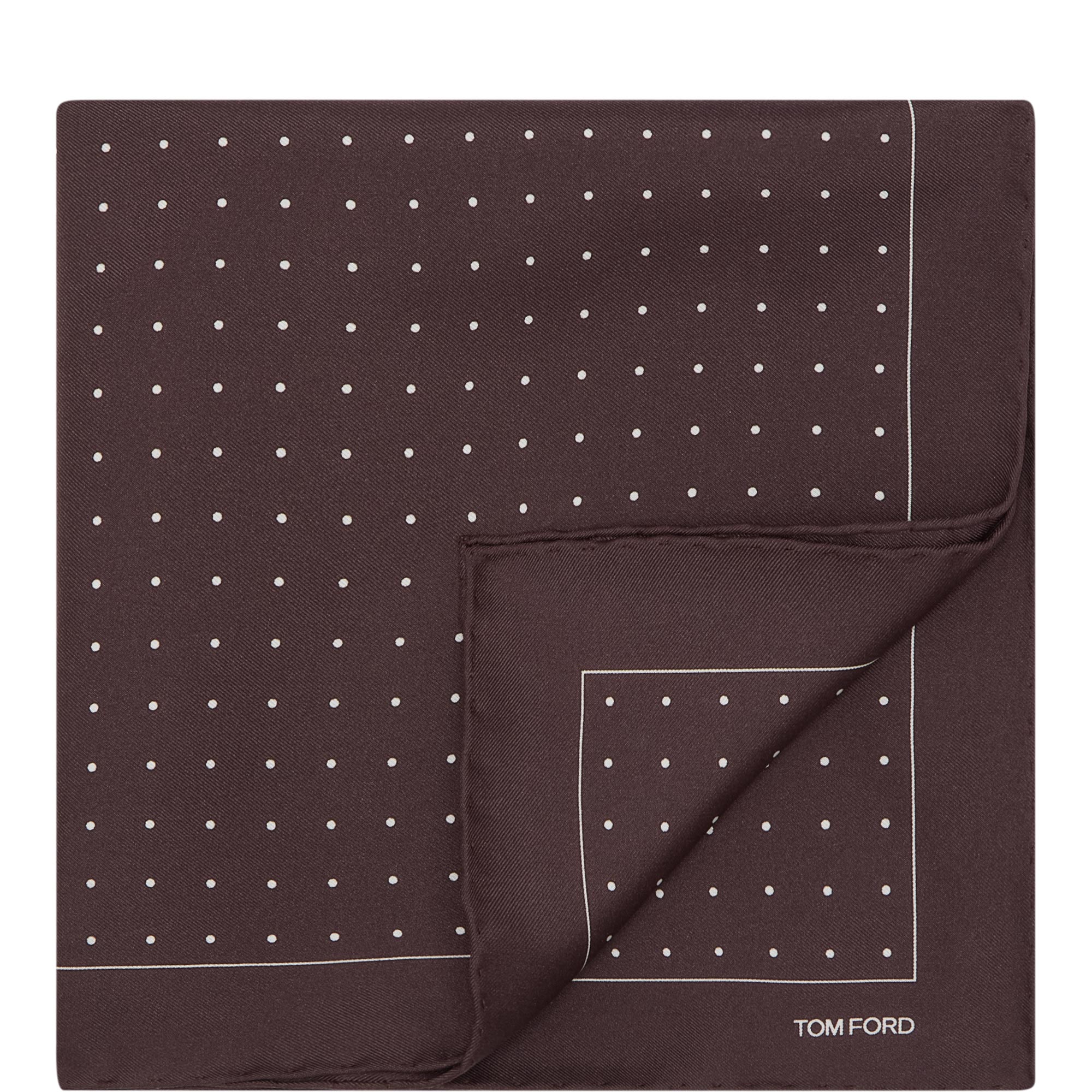 Logo Dotted Silk Pocket Square