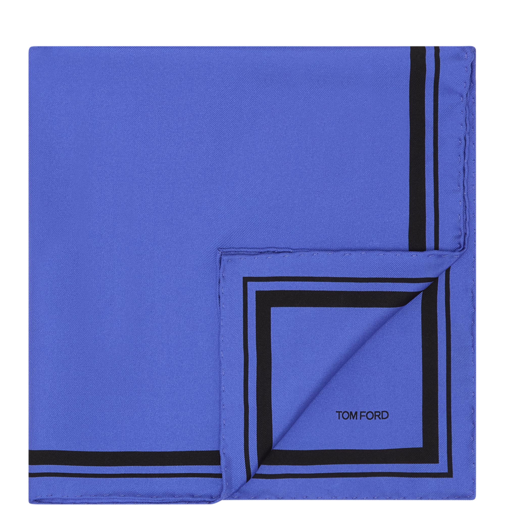 Logo Tipped Silk Pocket Square