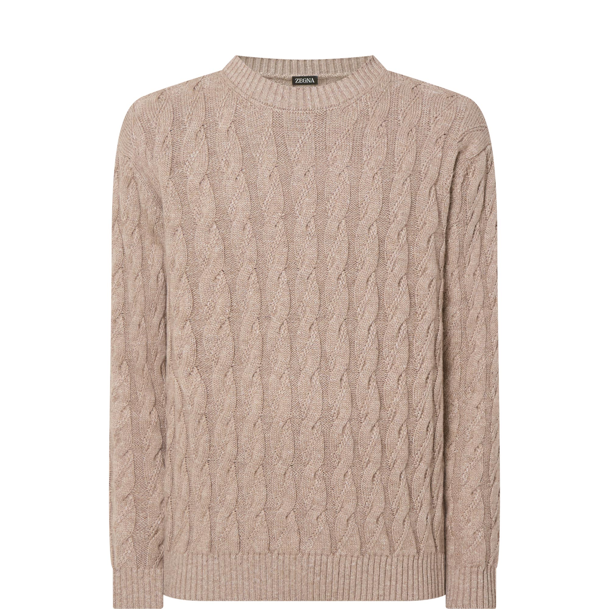 M&eacute;lange Cable Knit Sweater