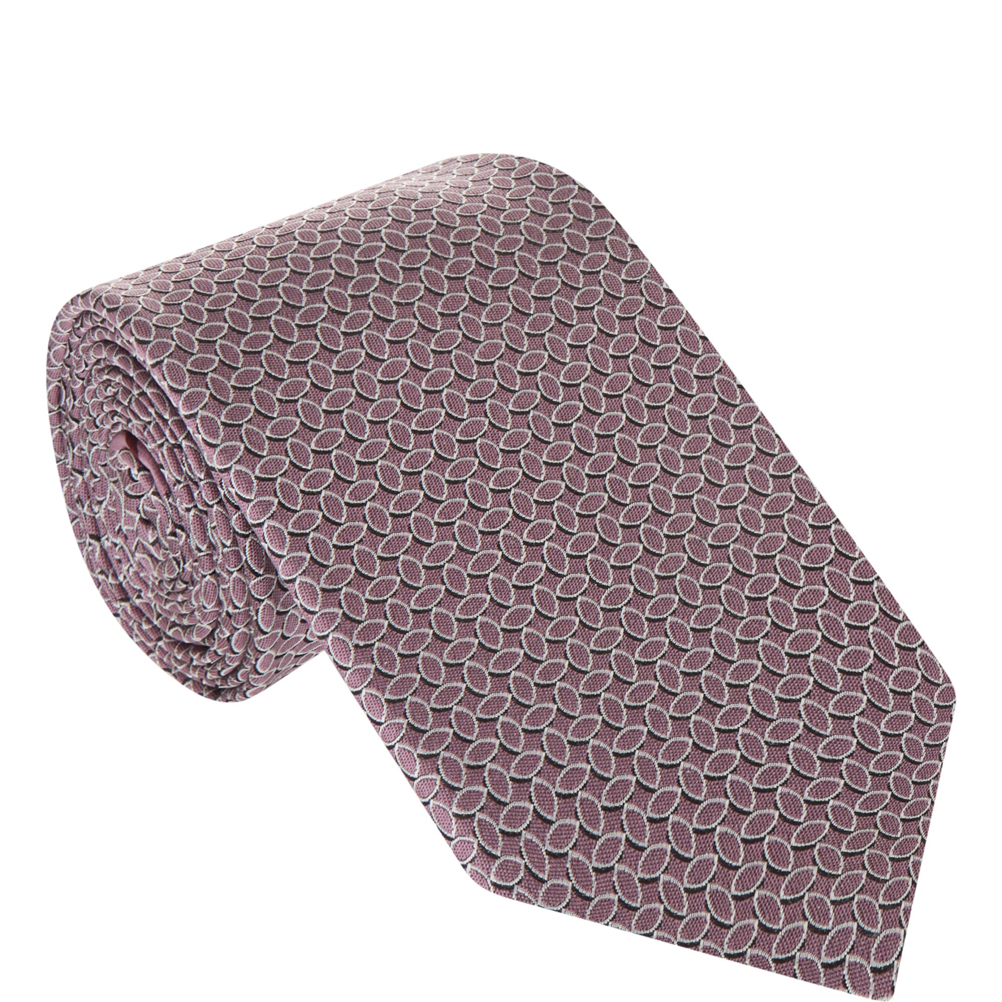 Oval Print Silk Tie