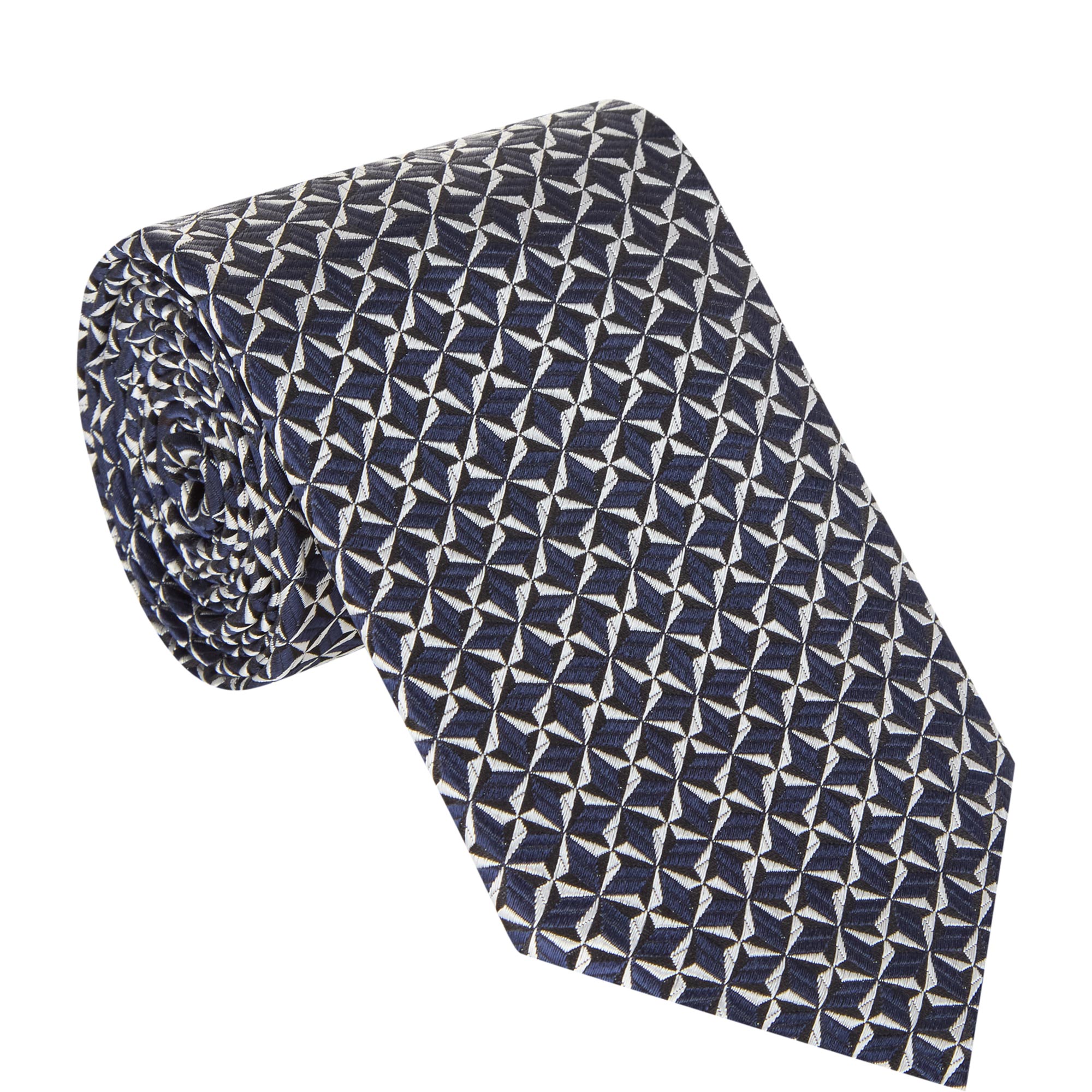 Geometric Oval Tie
