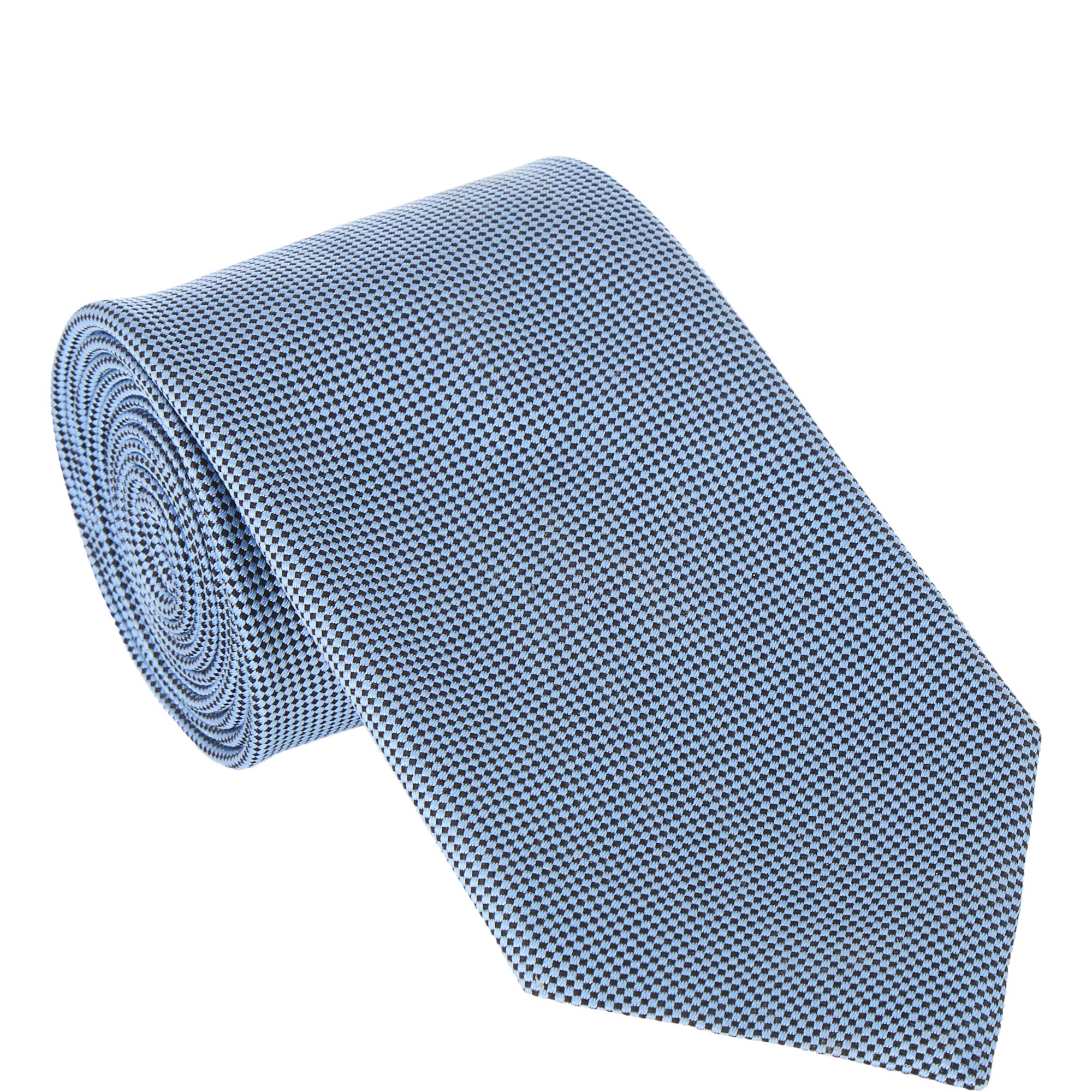 Check Textured Silk Tie