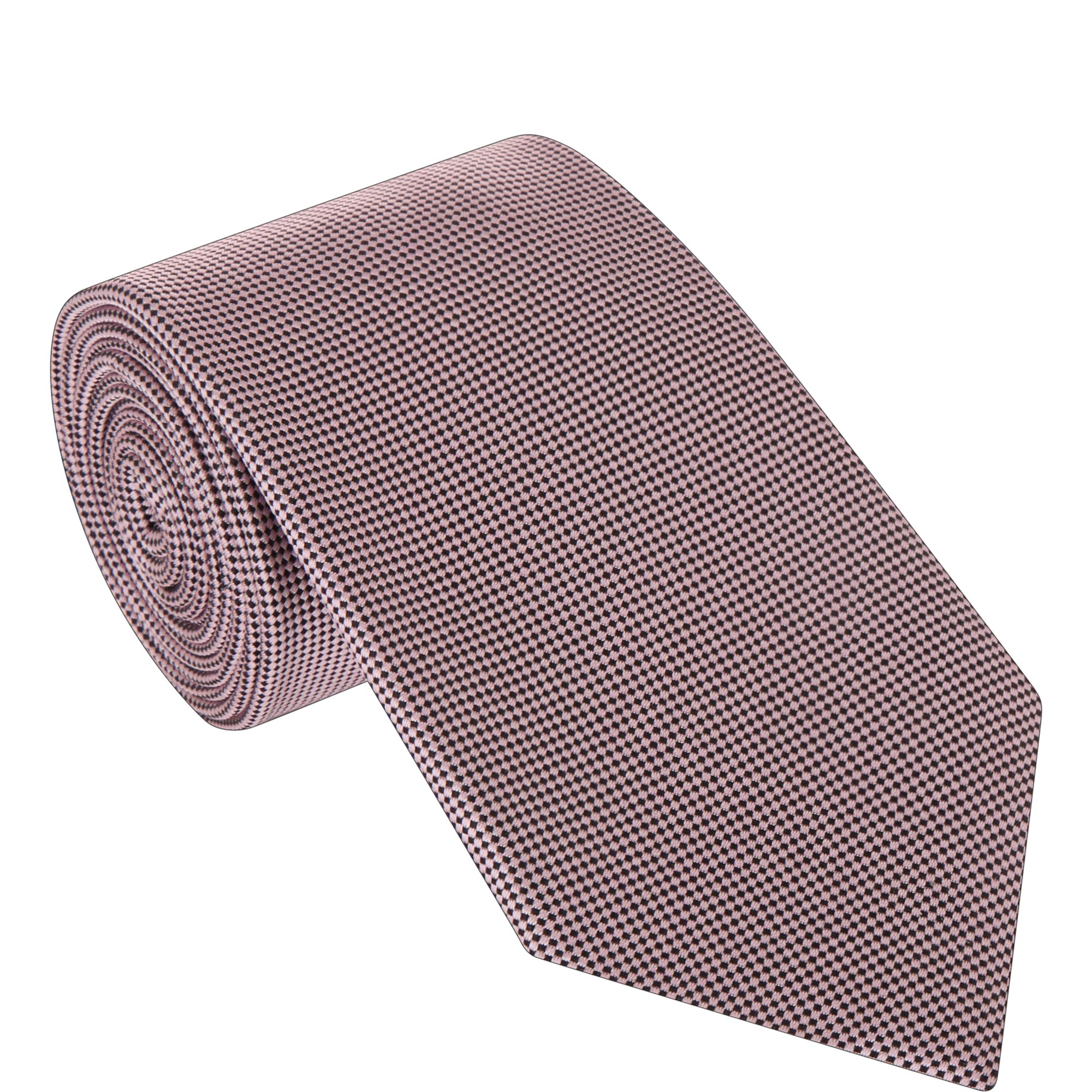 Check Textured Silk Tie
