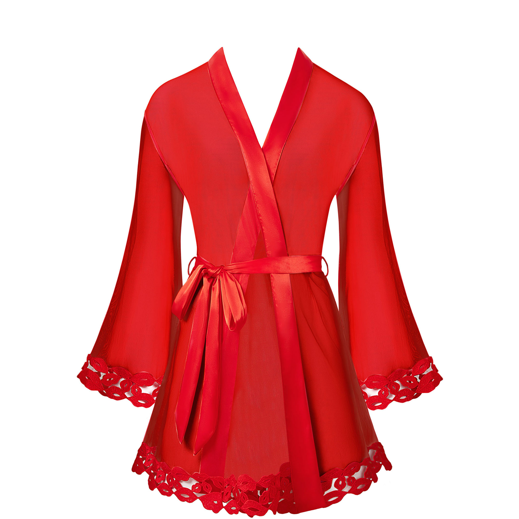 Marian Lace Trim Kimono