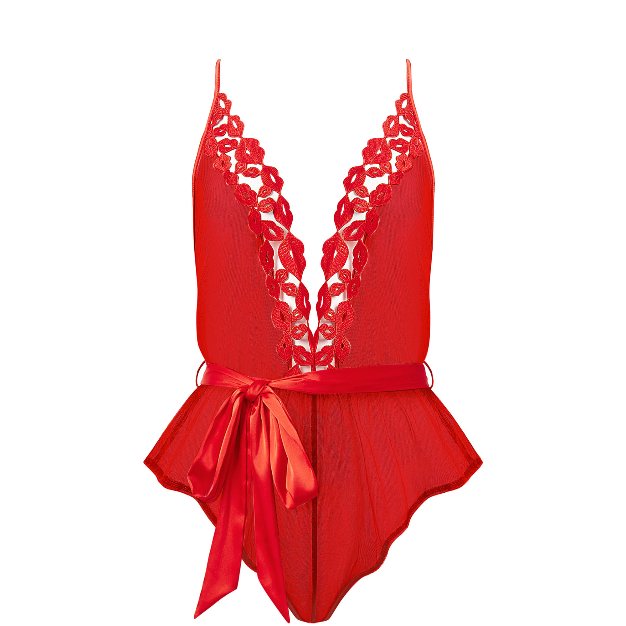 Marian Embroidered Trim Teddy