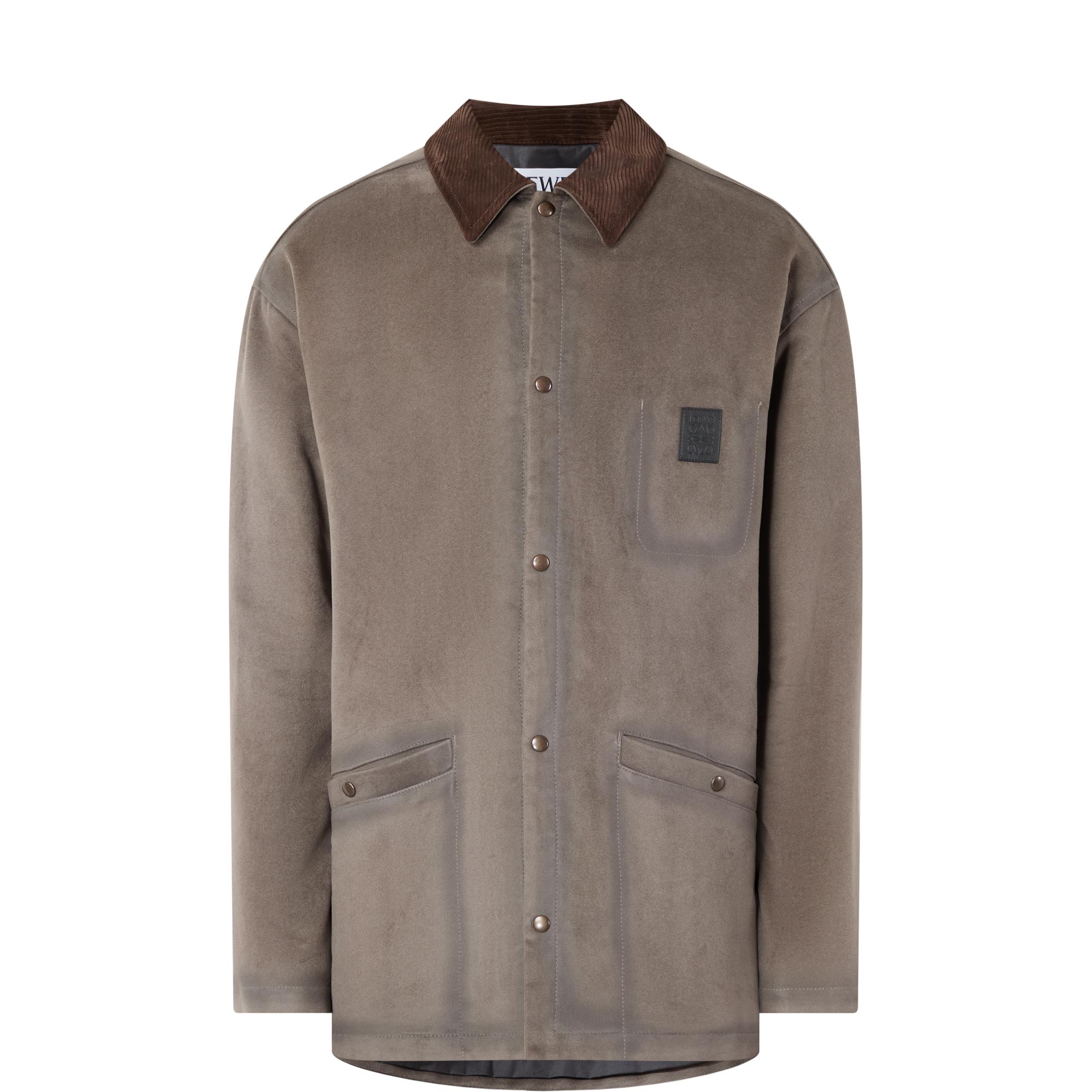 Logo Brushed Overshirt