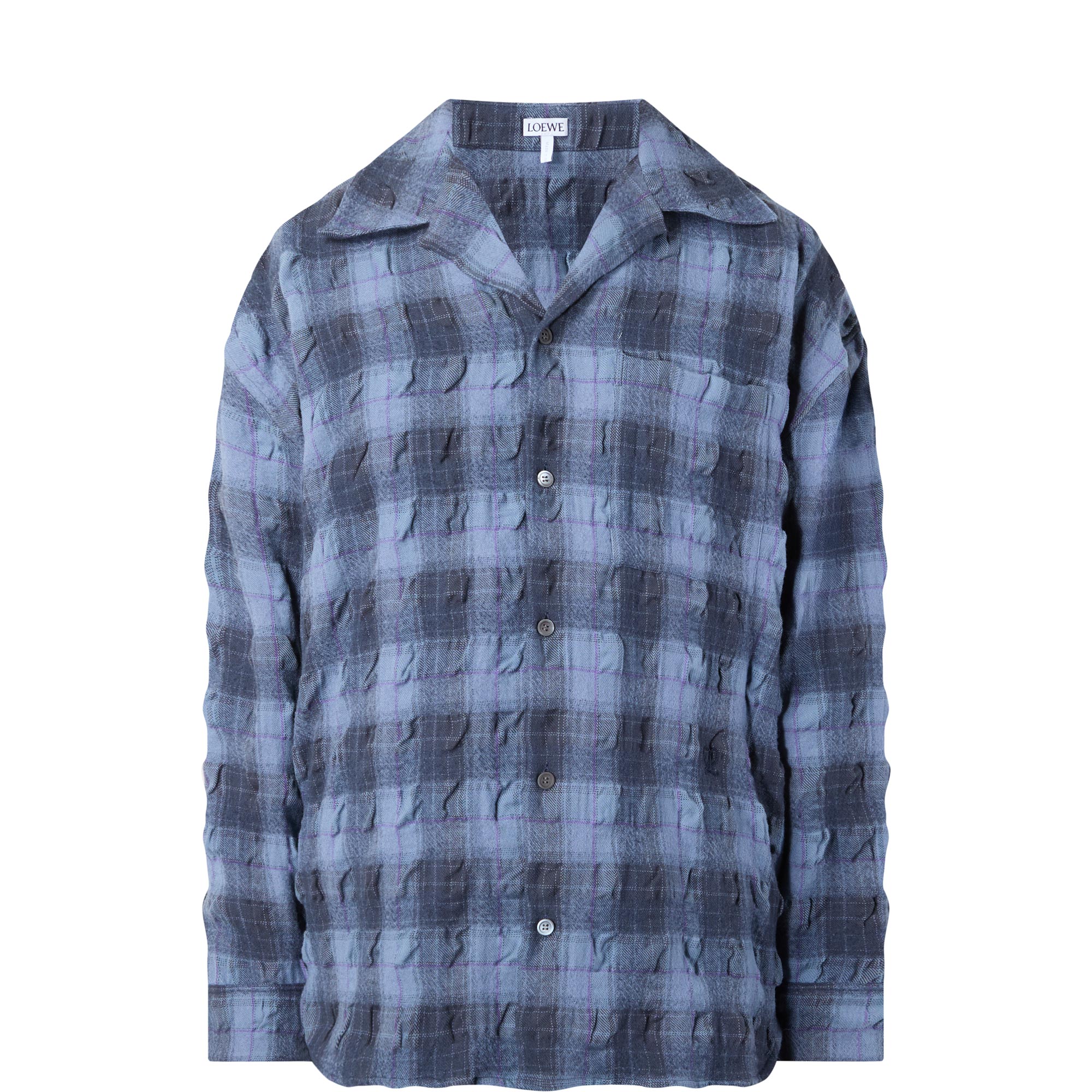 Textured Check Print Shirt