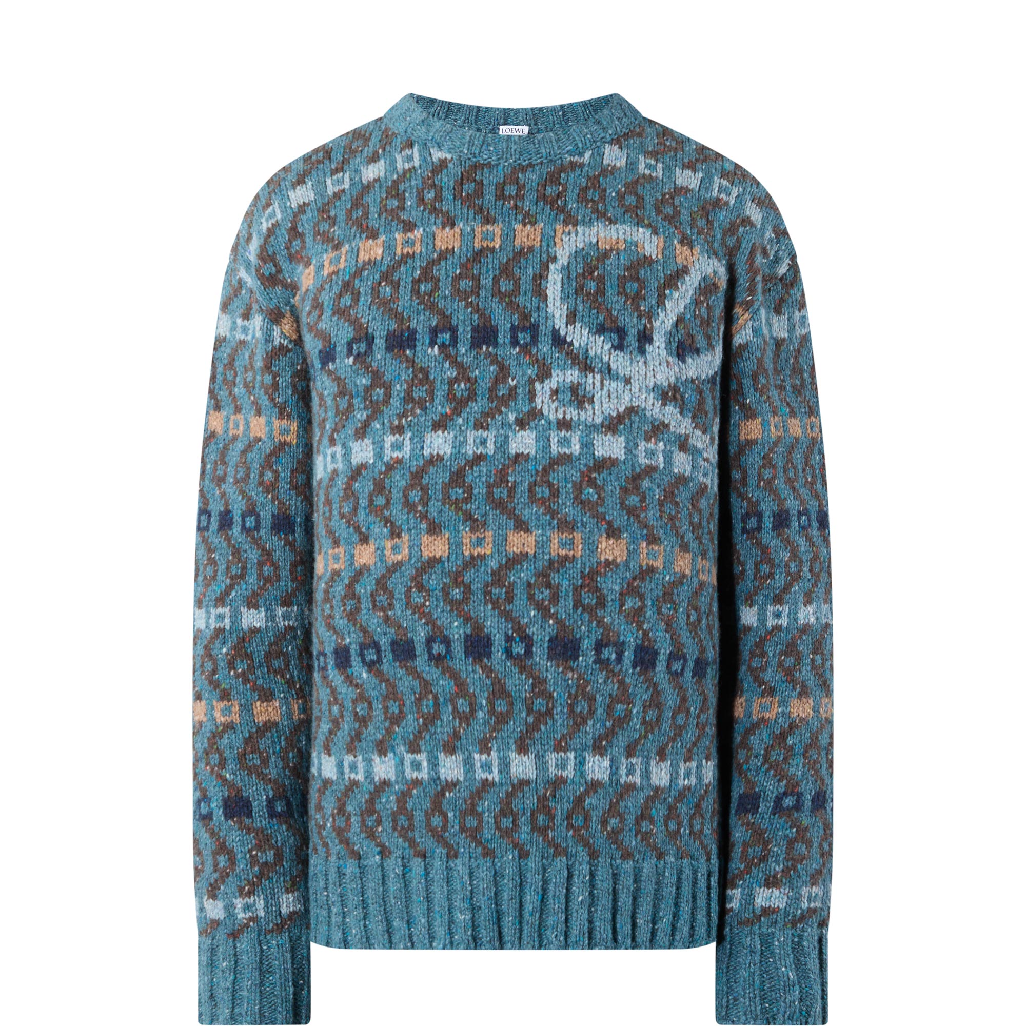 Printed Jacquard Logo Sweater