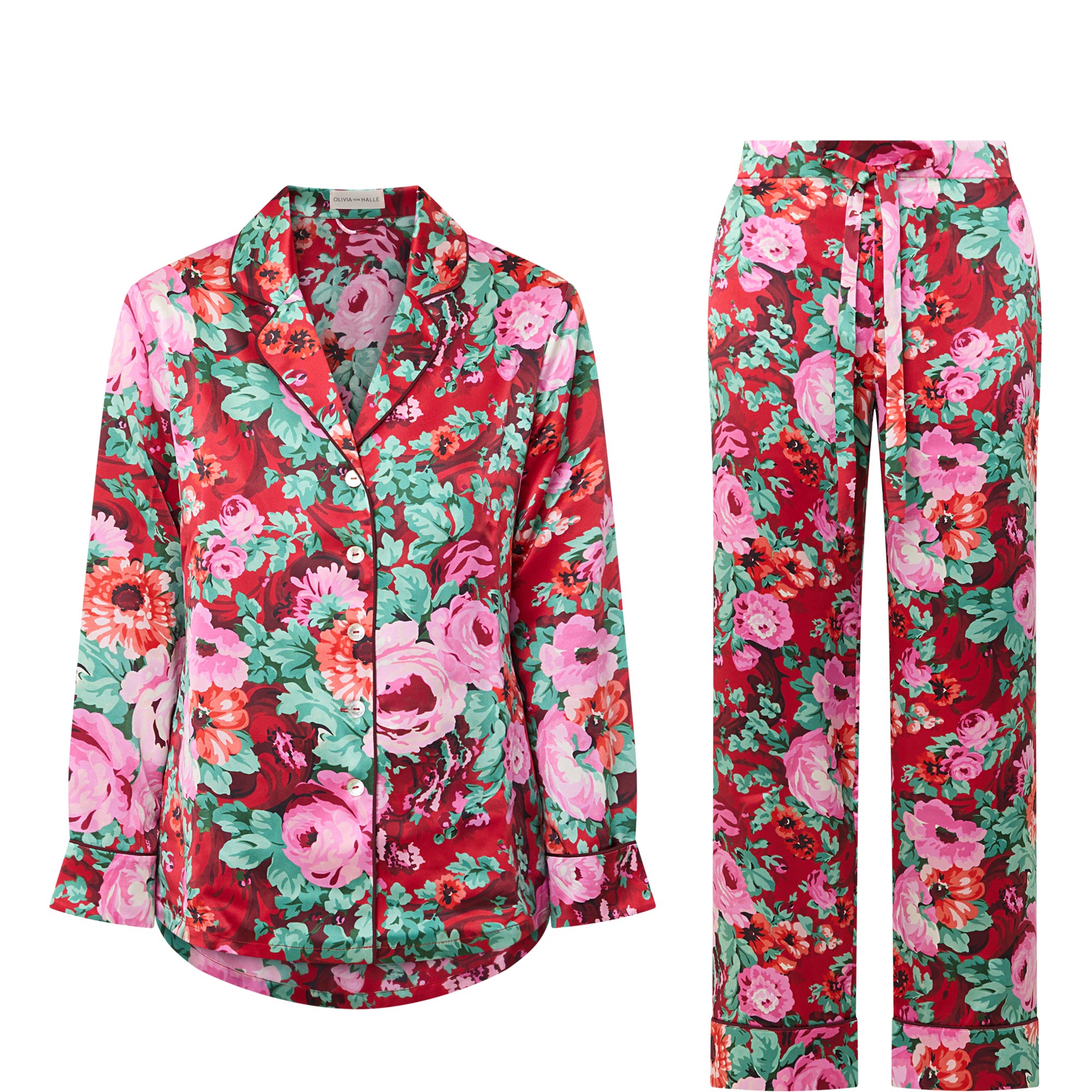 Floral Silk Pyjama Set