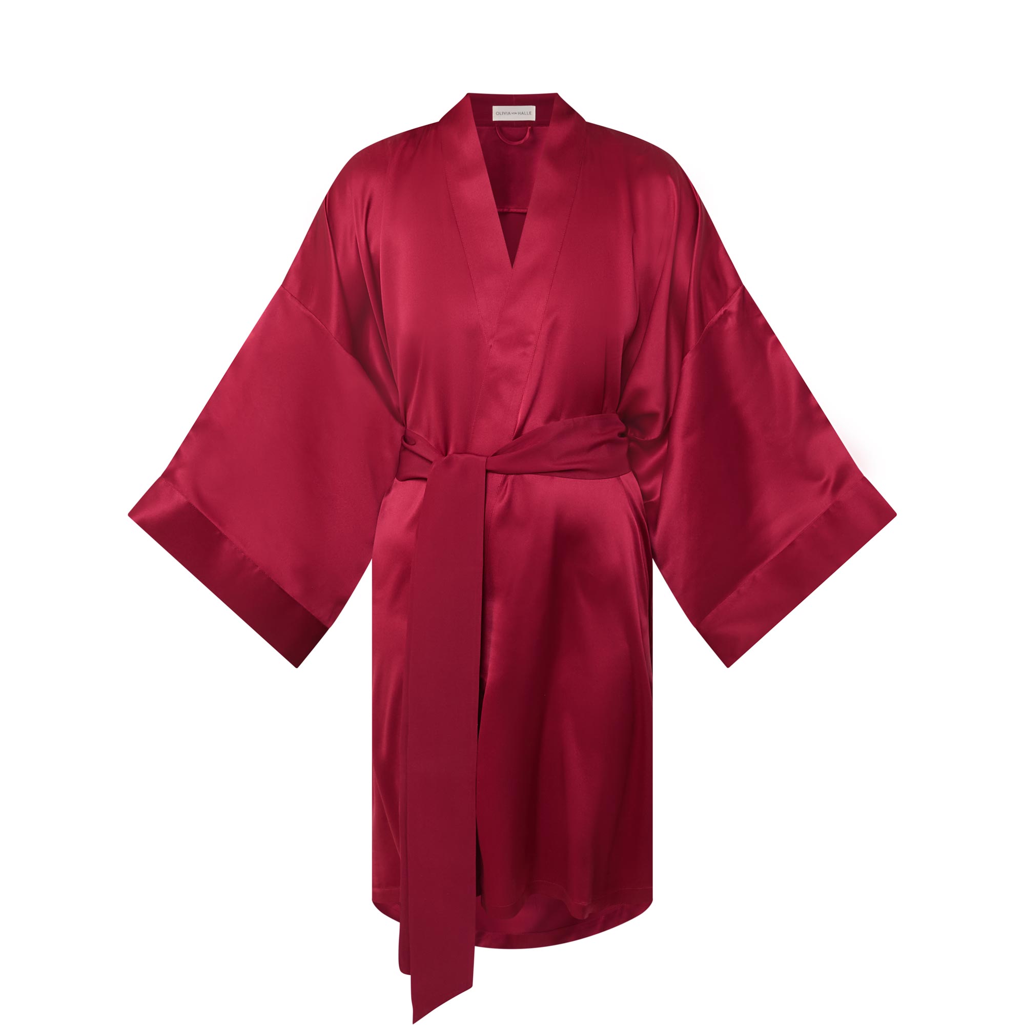 Tie-Fastening Silk Robe