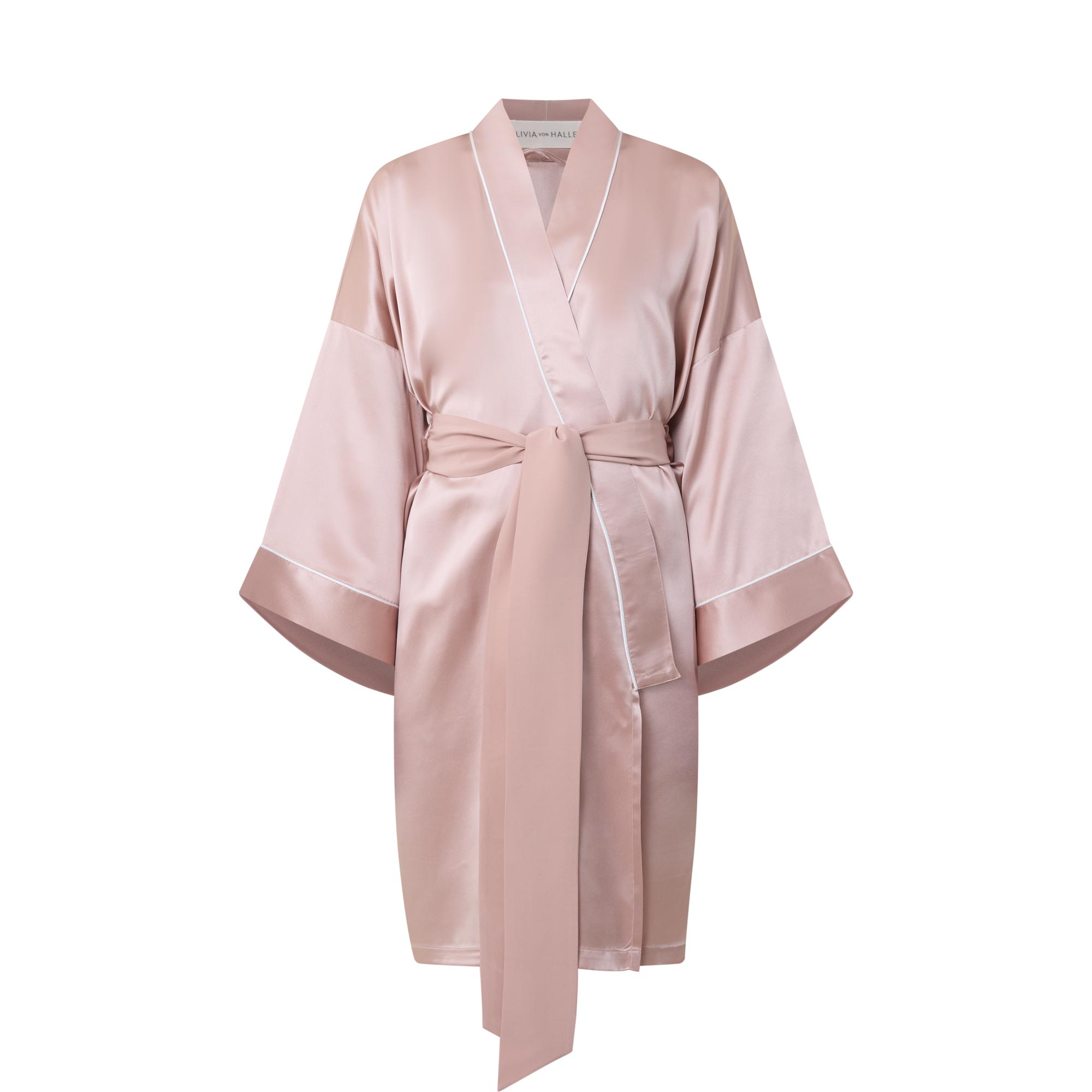 Piped Silk Robe