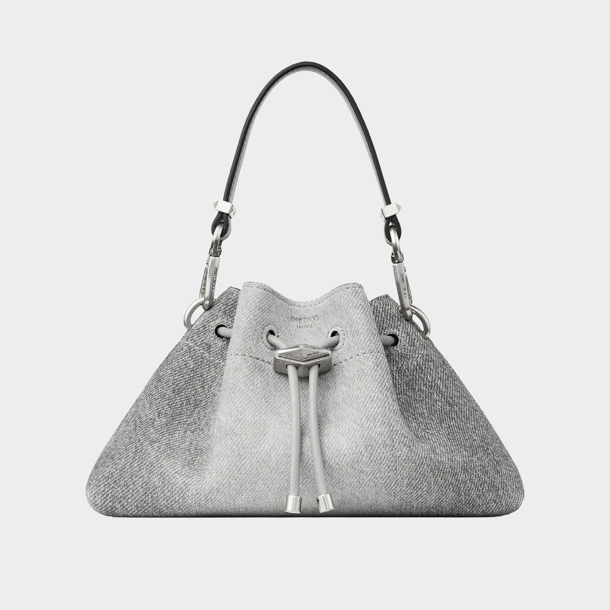 Cinch Small Denim Suede Shoulder Bag