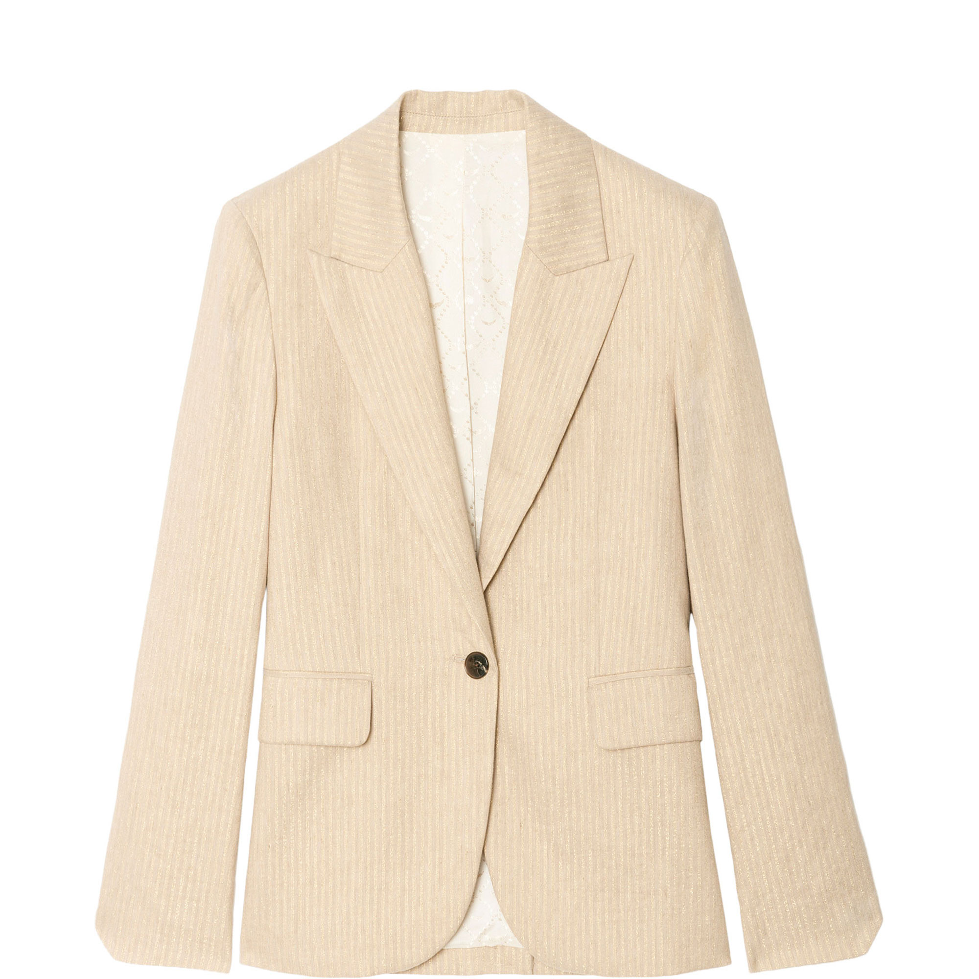 Vavy Pinstripe Single-Breasted Blazer