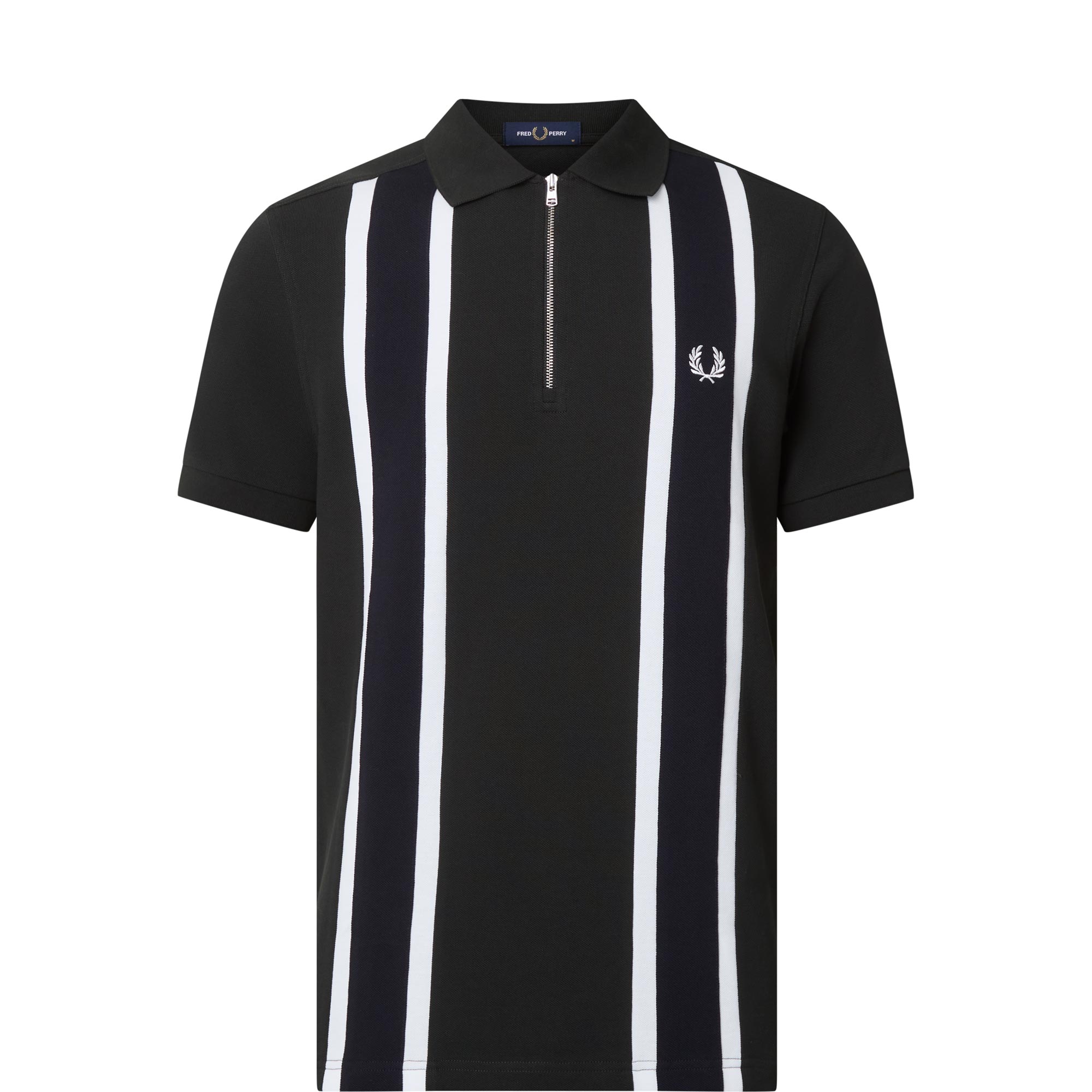 Tramline Laurel Logo Zip Polo Shirt