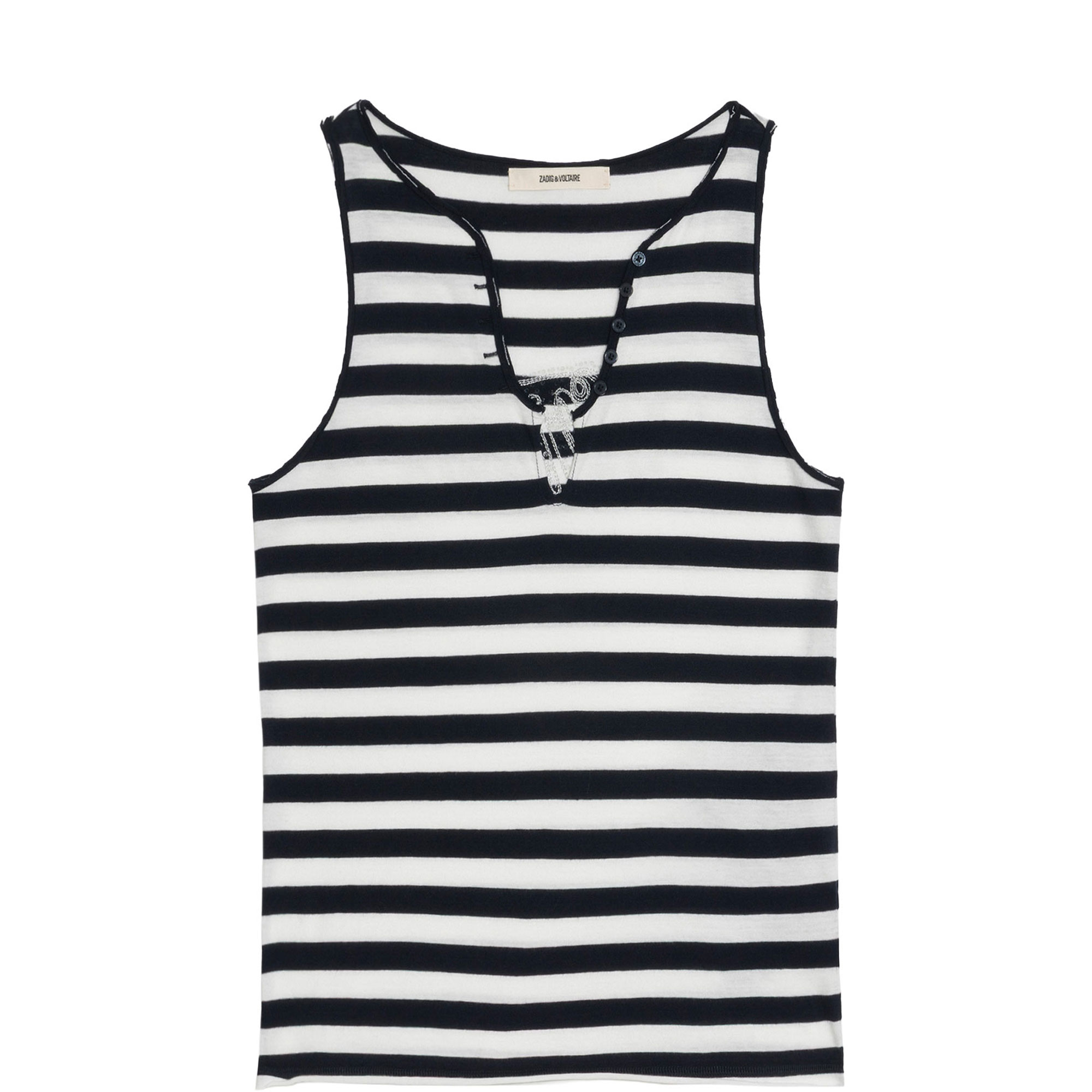 Tif Logo Striped Tank Top