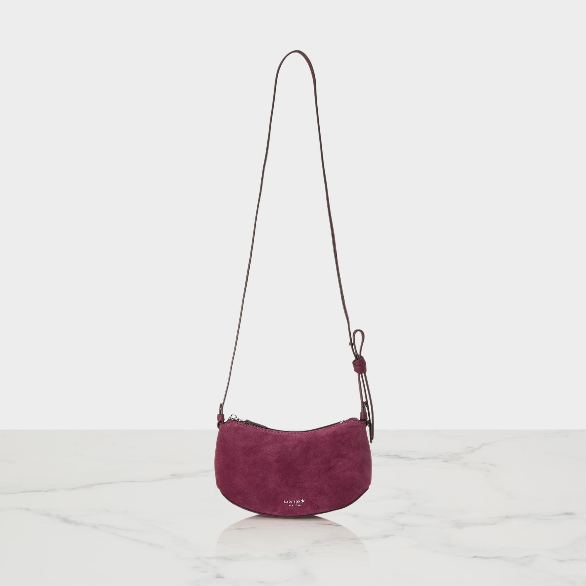 Loop Suede Crossbody Bag