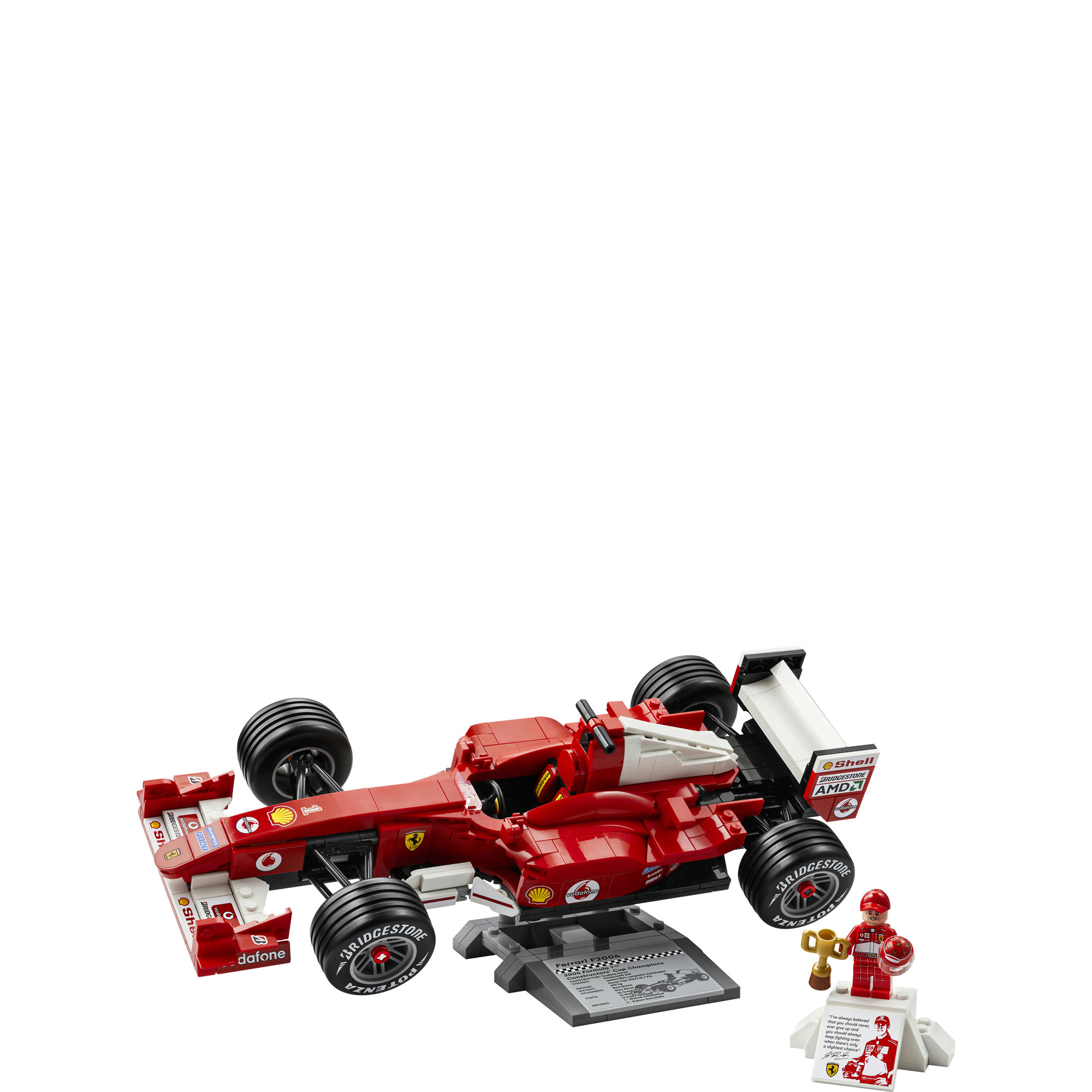 Icons Ferrari F2004 & Michael Schumacher Model Building Set for Adults