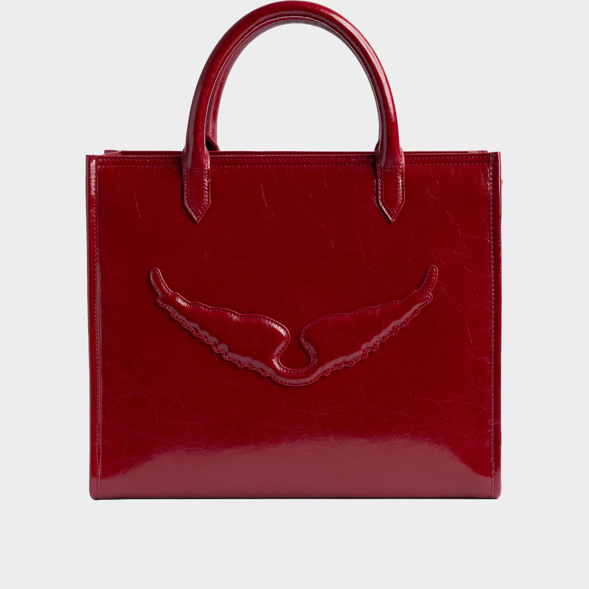 Angel Wrinkled Patent Tote Bag