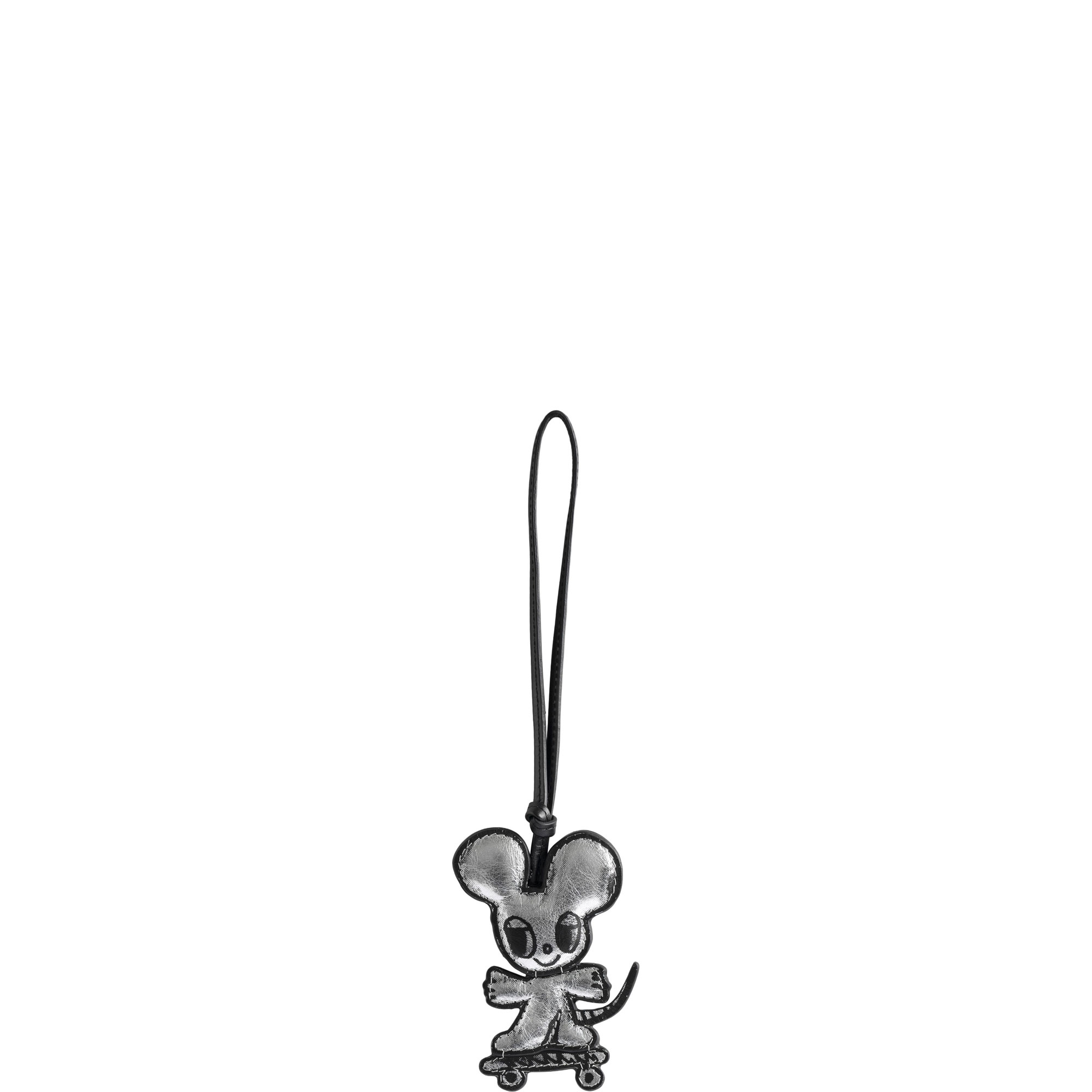 Mouse Skater Leather Keyring