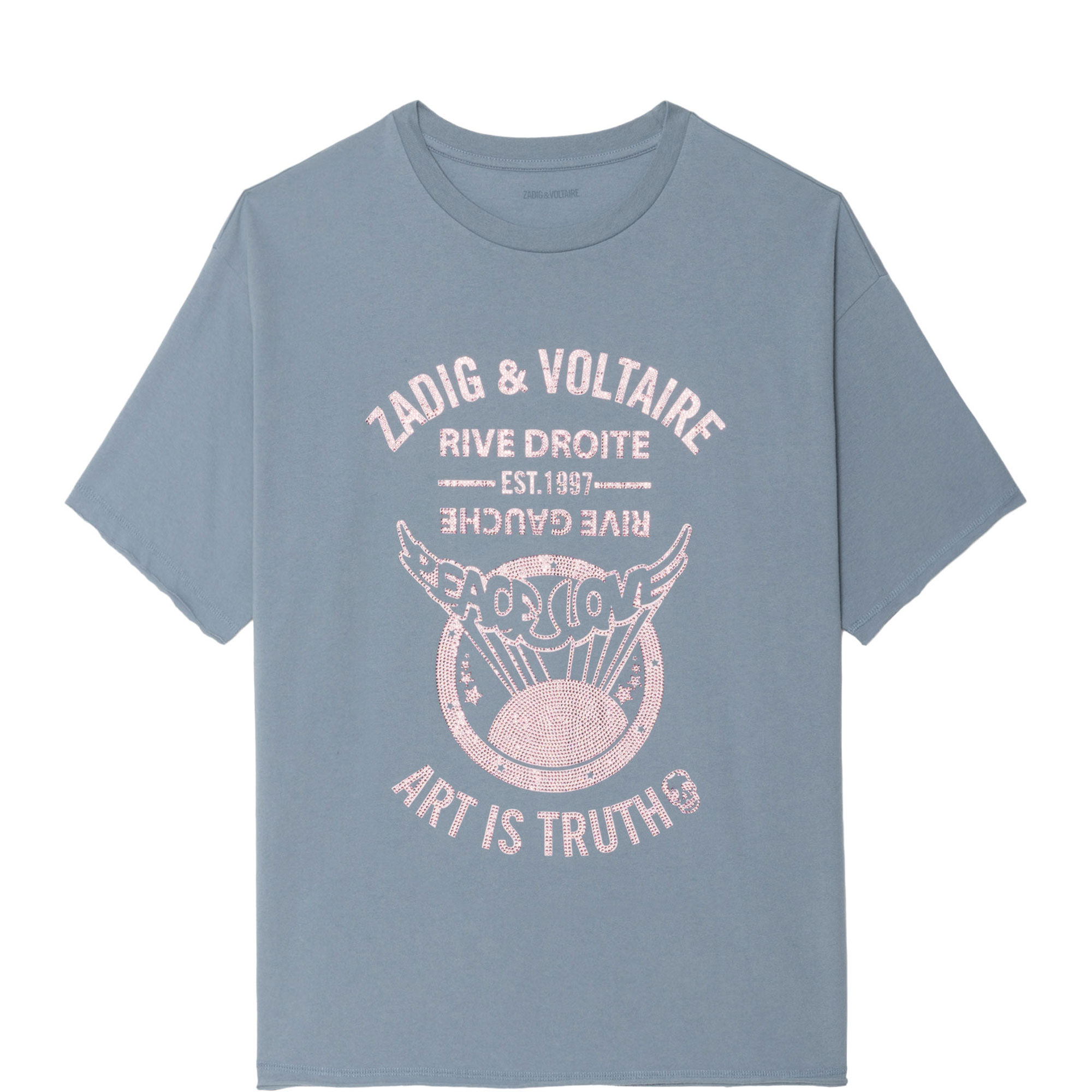 Berry Embellished Crest Logo T-Shirt