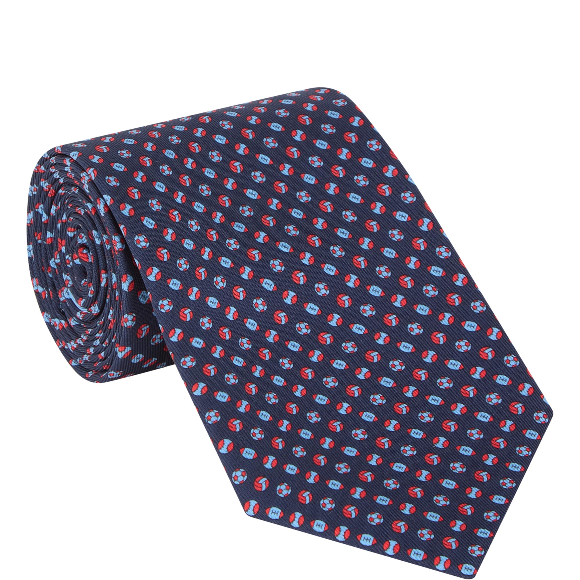 Sports Patterned Silk Tie