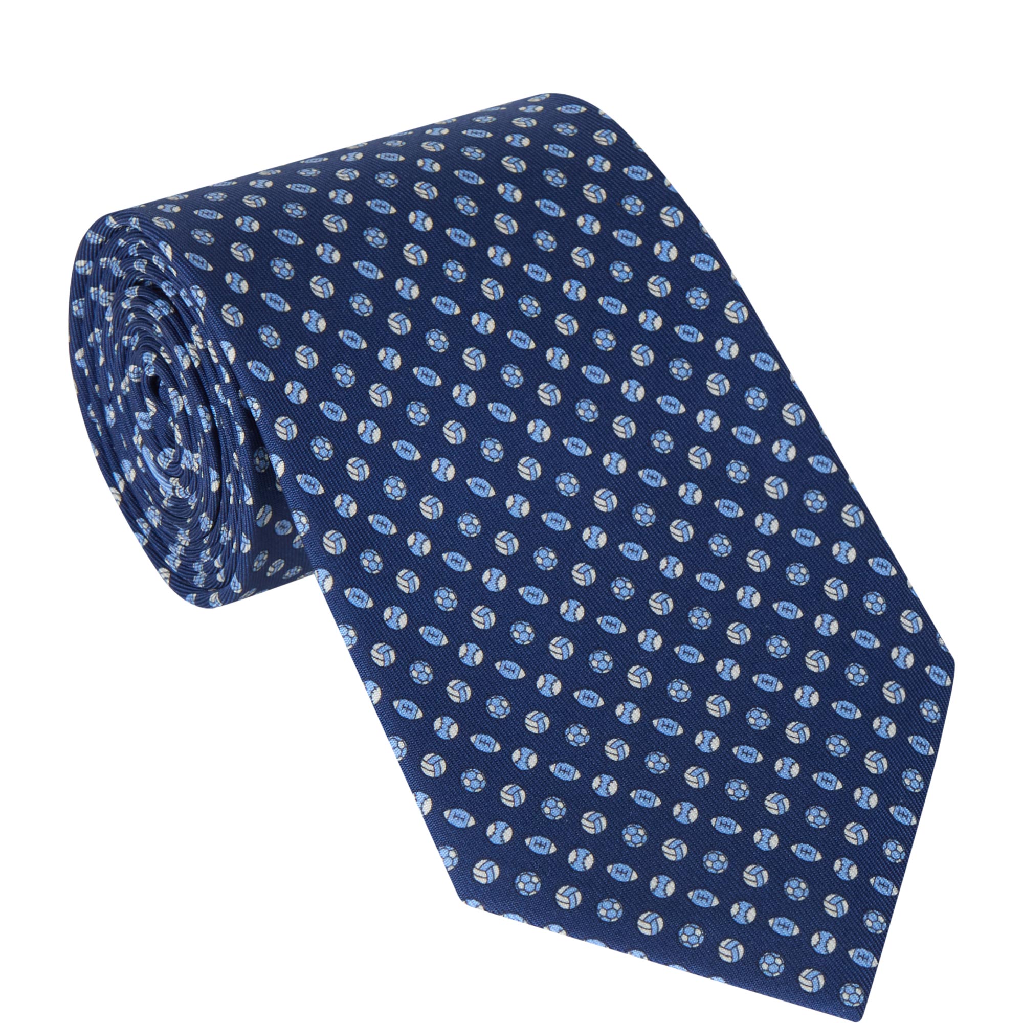 Sports Print Silk Tie
