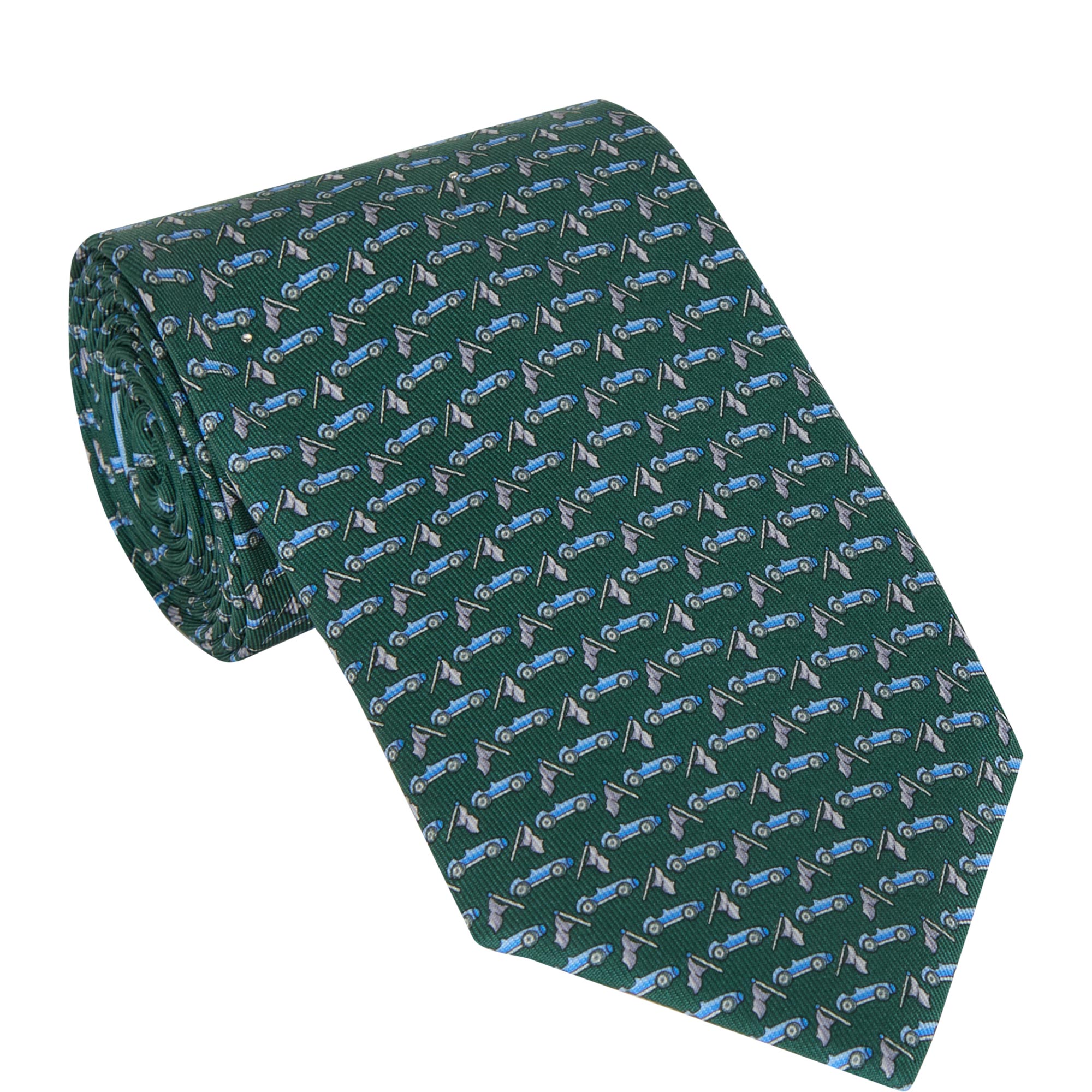 Race Sports Car Silk Tie