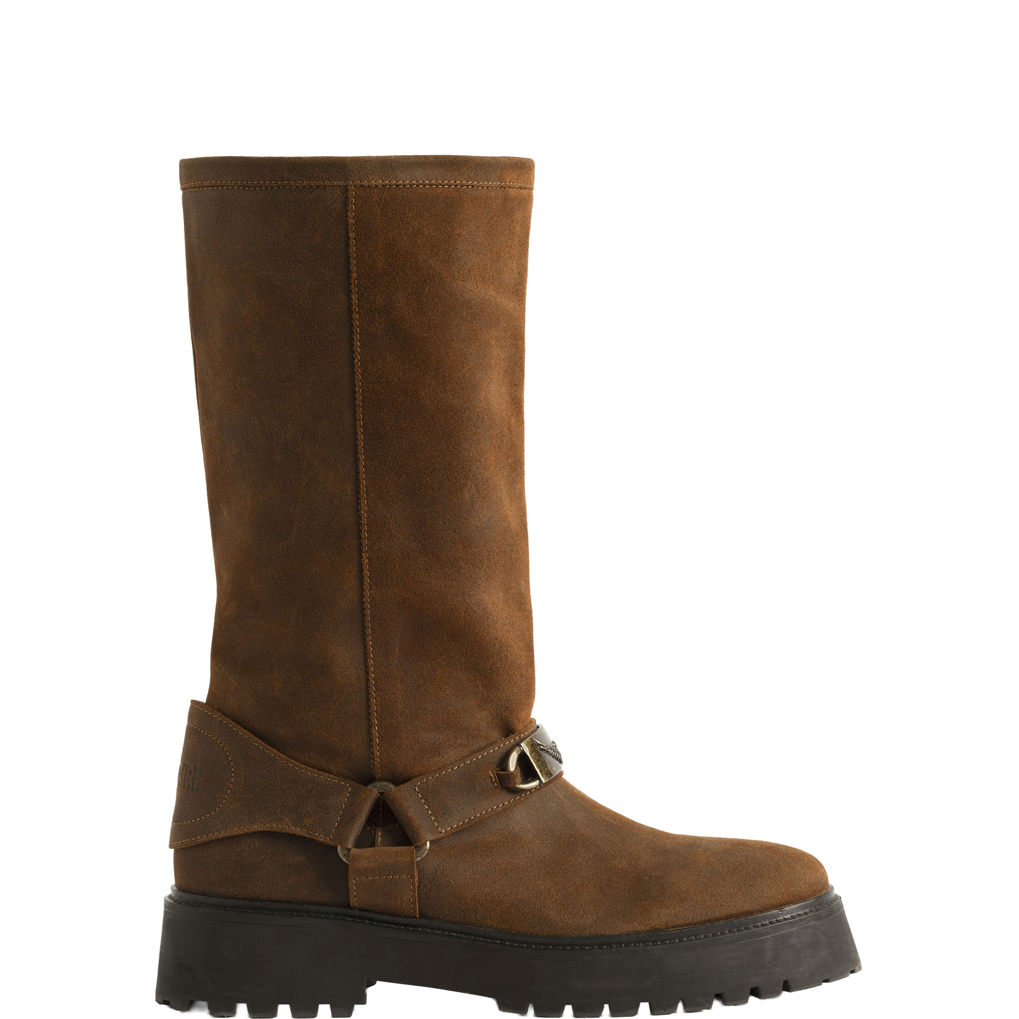 Angie Suede Biker Boots