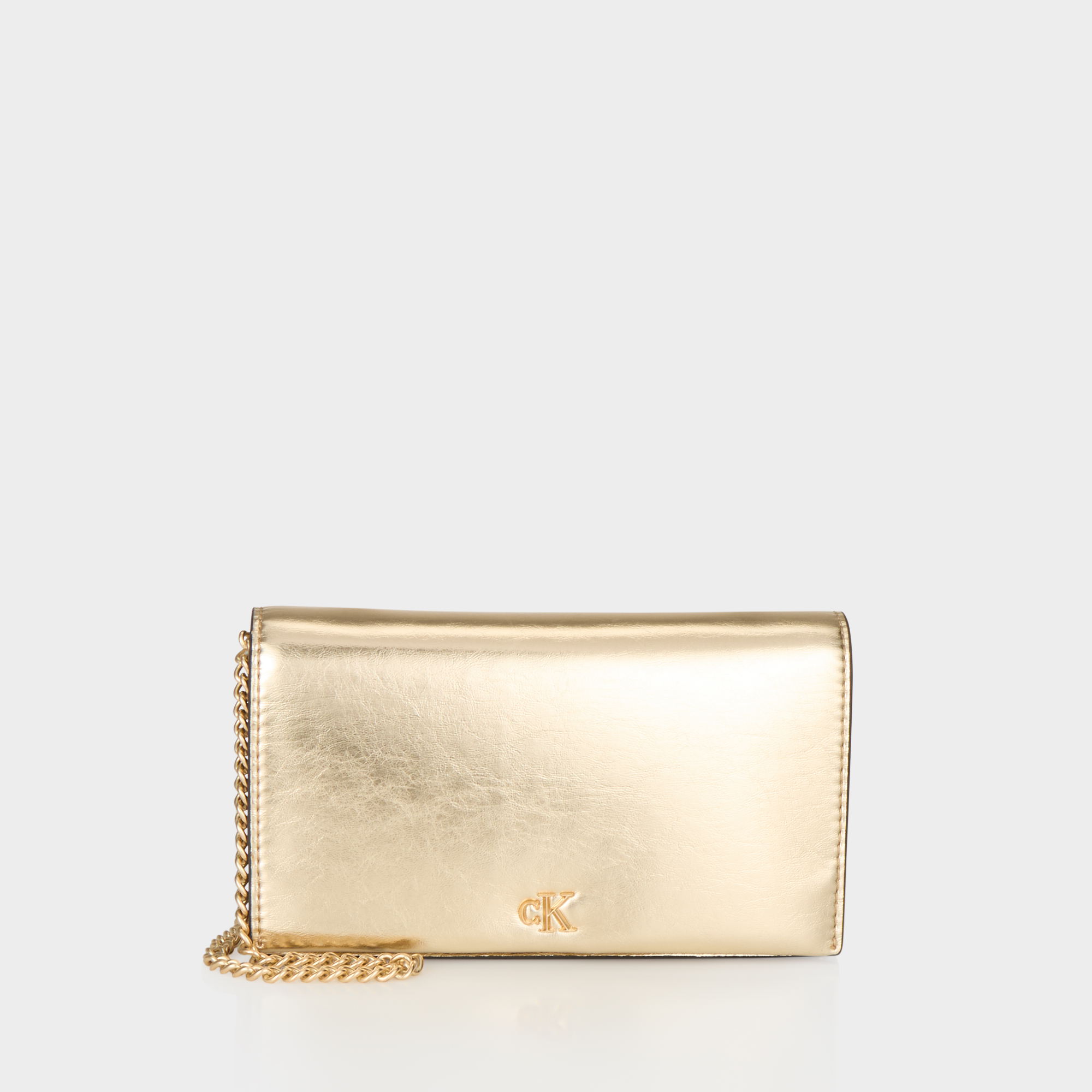 CK Logo Metallic Clutch