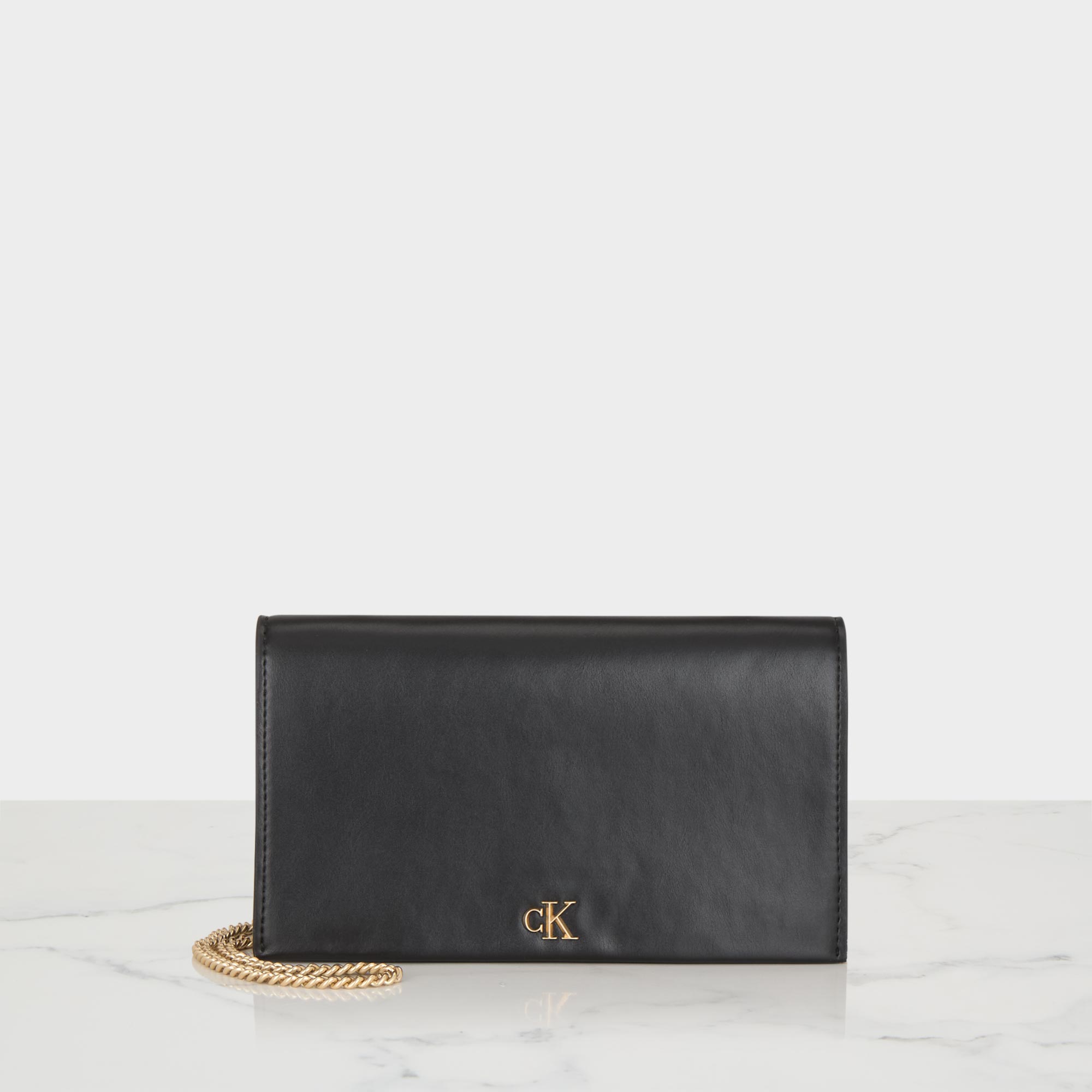 CK Logo Metallic Clutch
