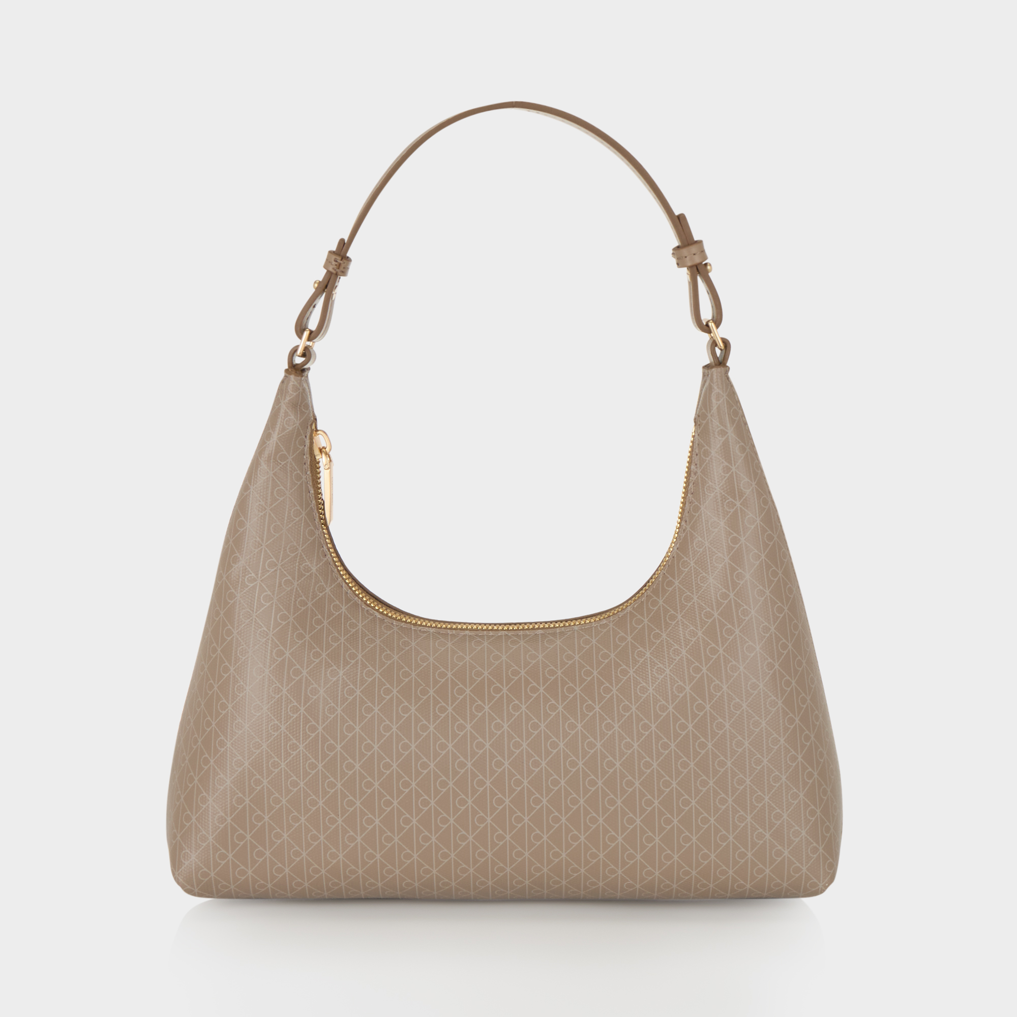 CK Logo Emblem Shoulder Bag