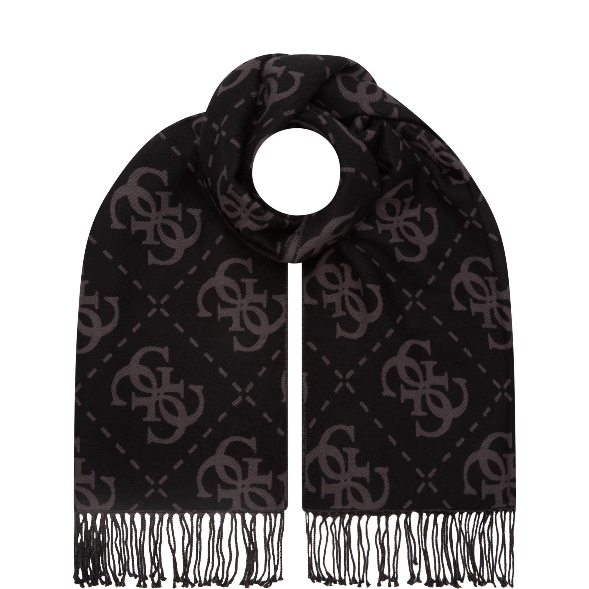 Noelle Logo Fringed Scarf