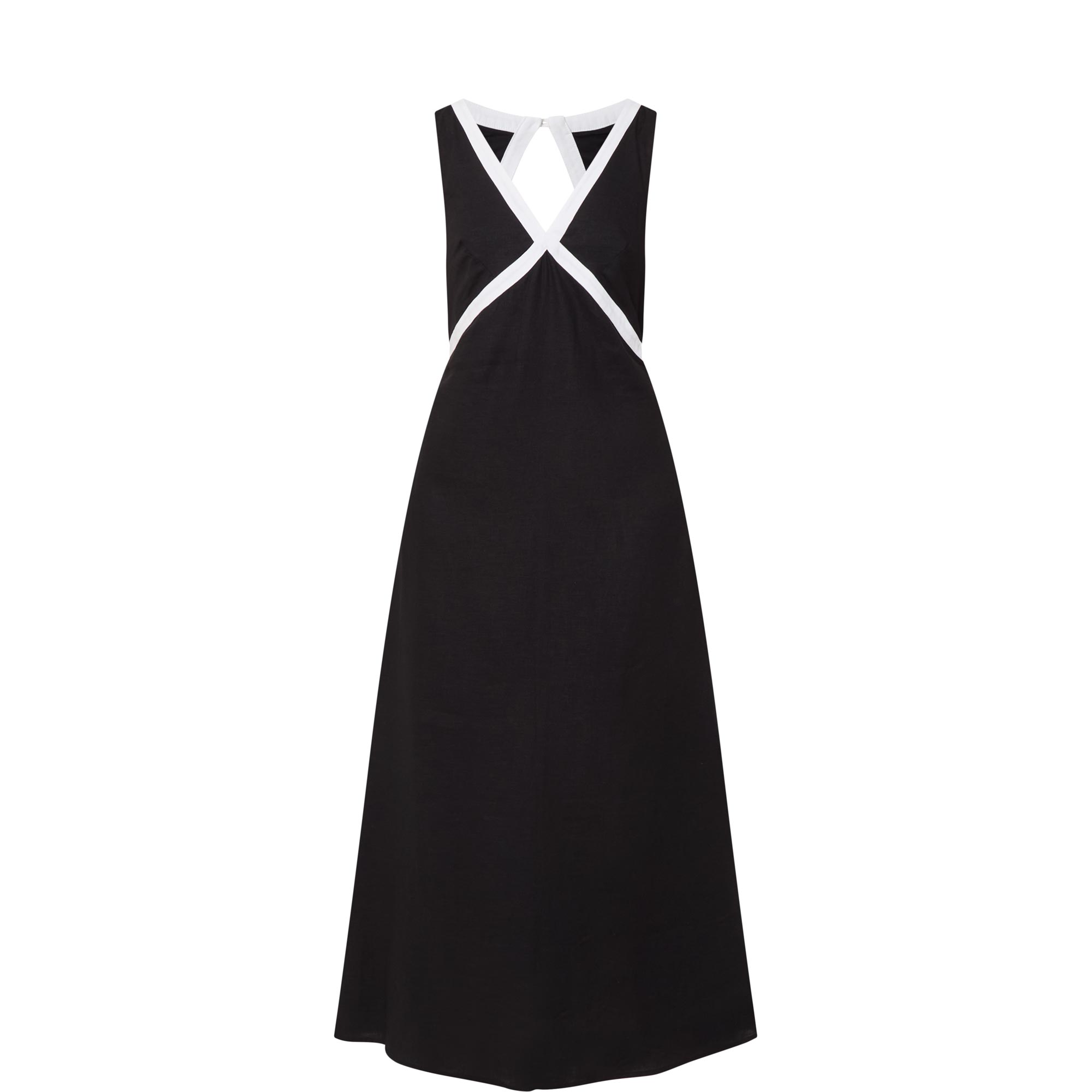 Eternal Contrast Trim Beach Dress