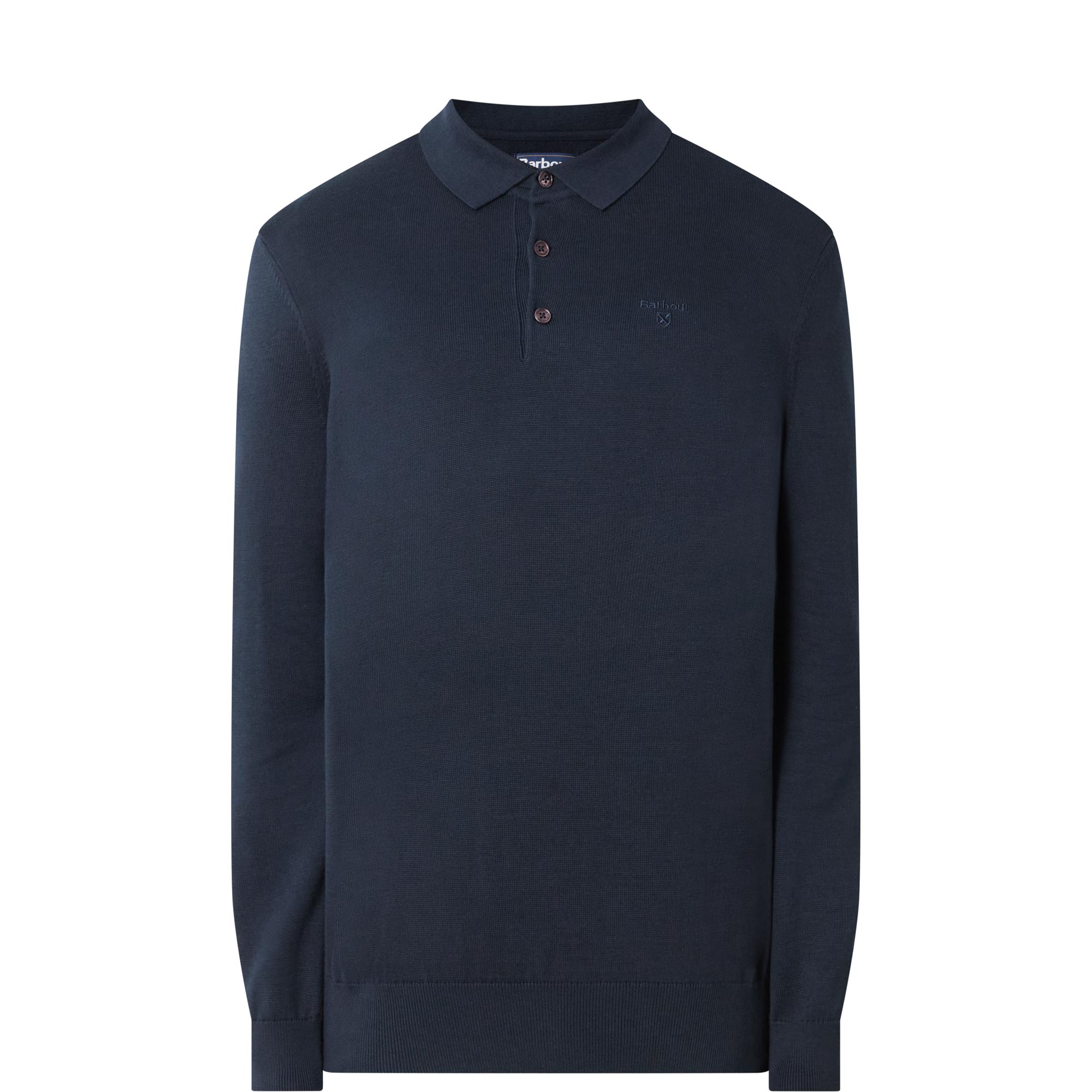 Pima Logo Long-Sleeved Polo Shirt