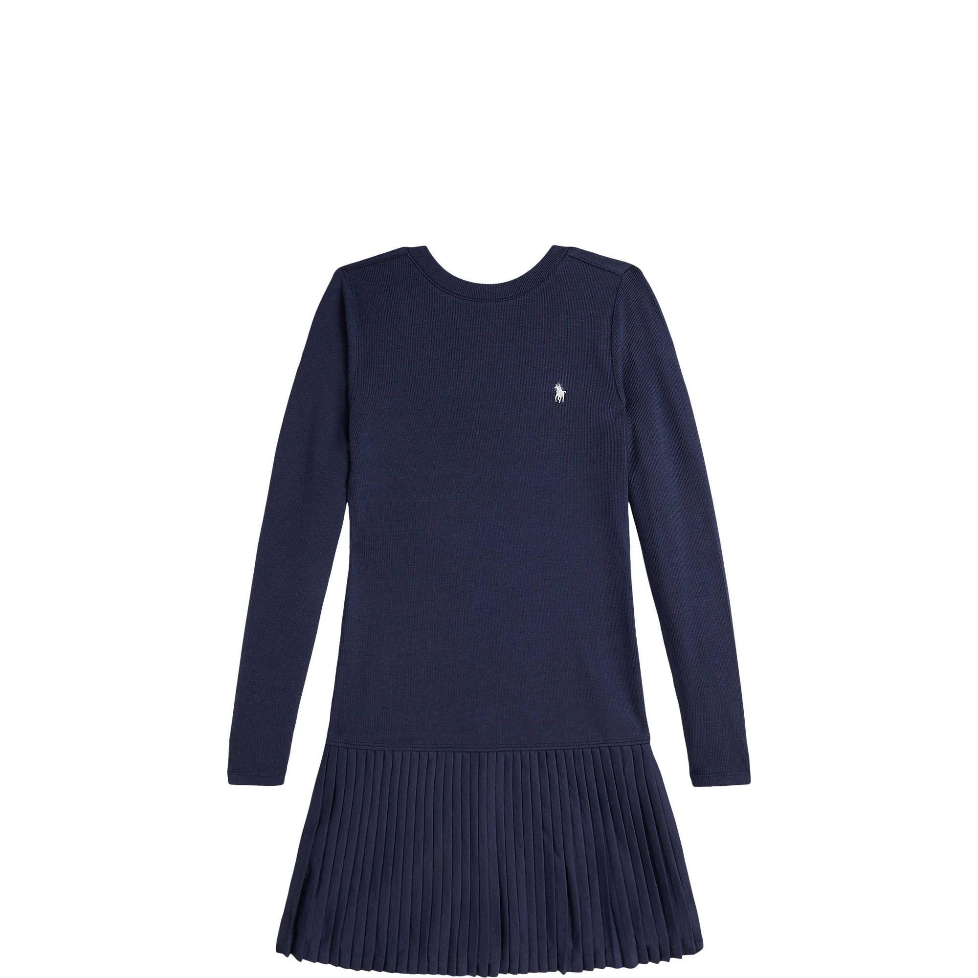 Pleated Ribbed Dress