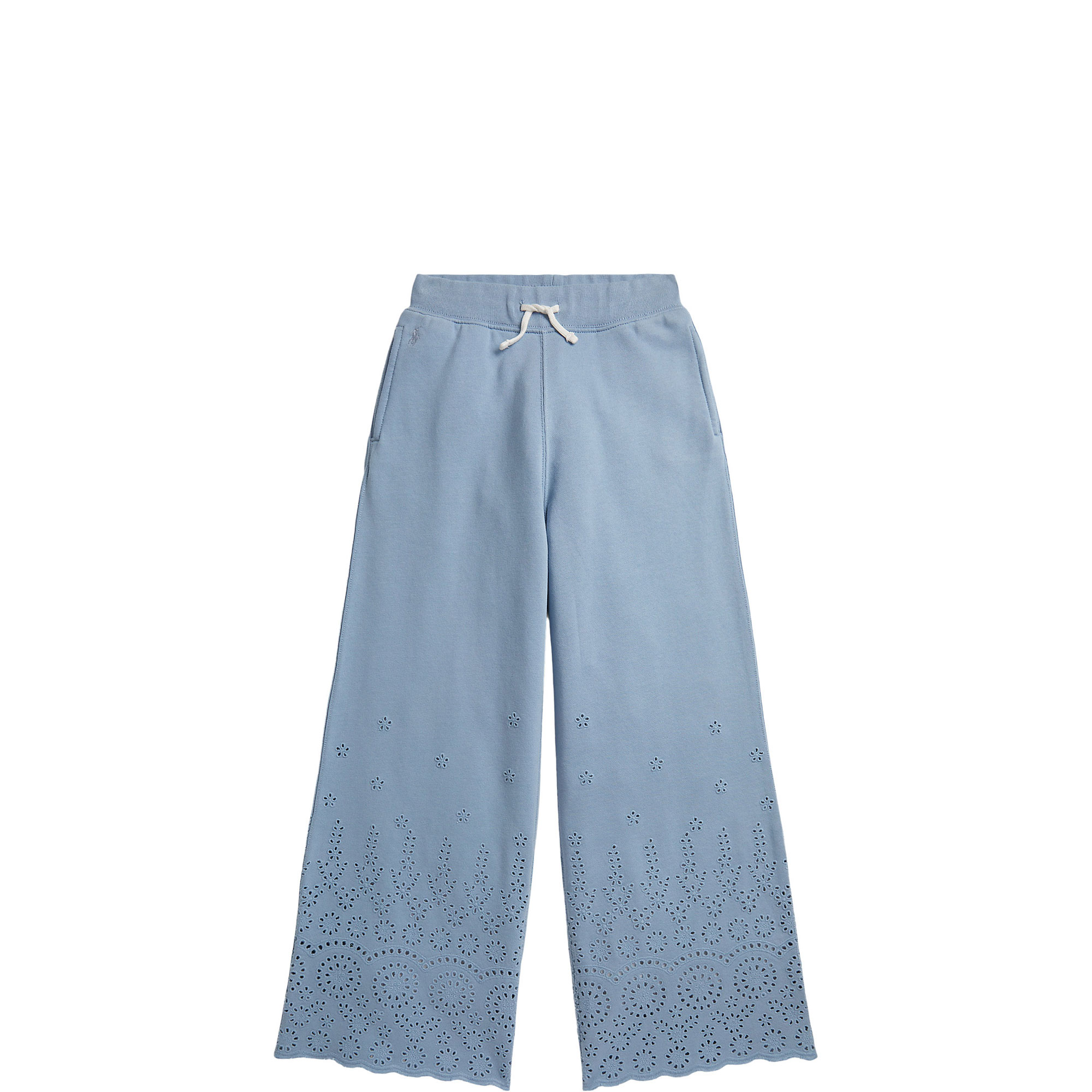 Pony Logo Eyelet Wide Leg Sweatpants