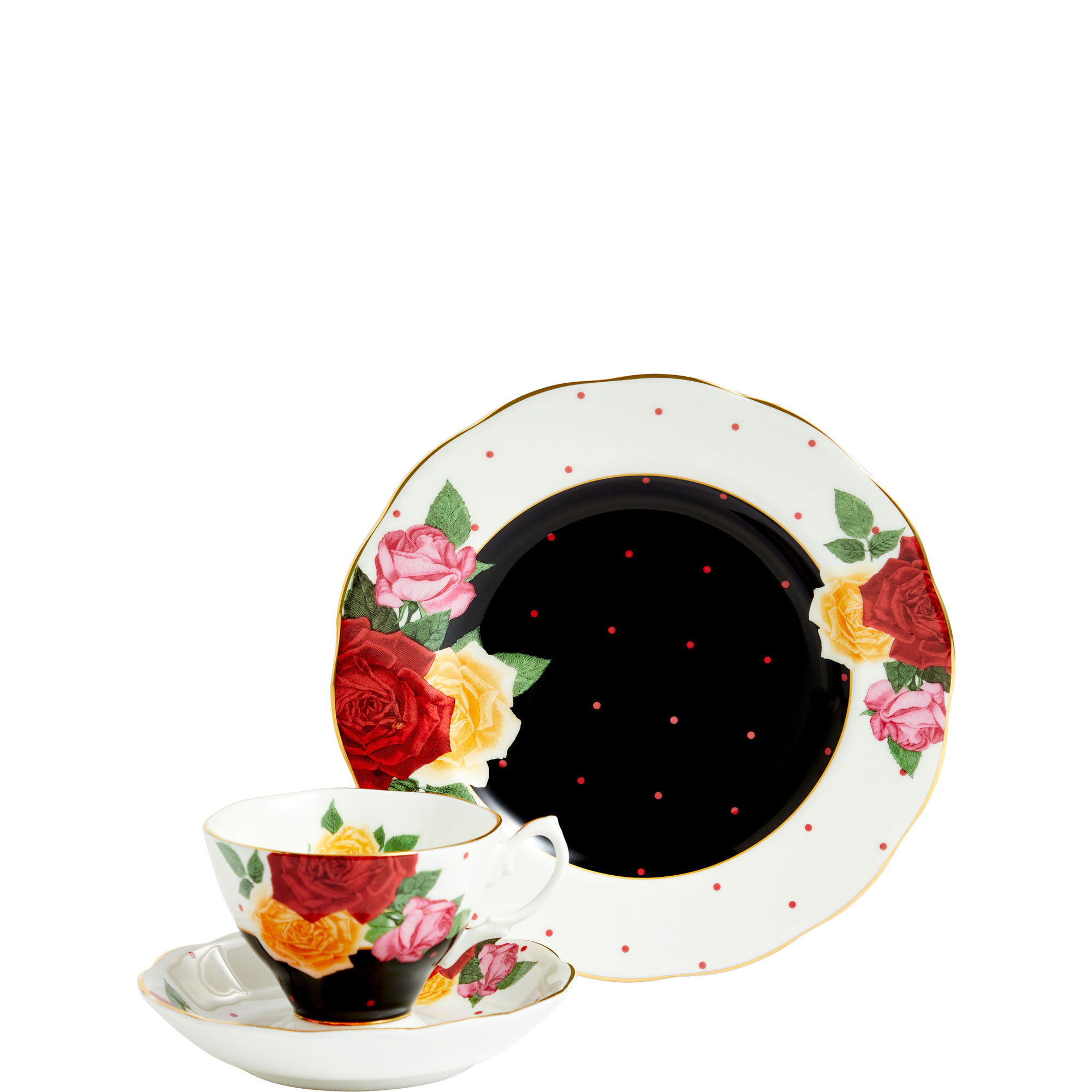 100 Years Jazz 1960 Three-Piece Teacup, Saucer & Plate Set