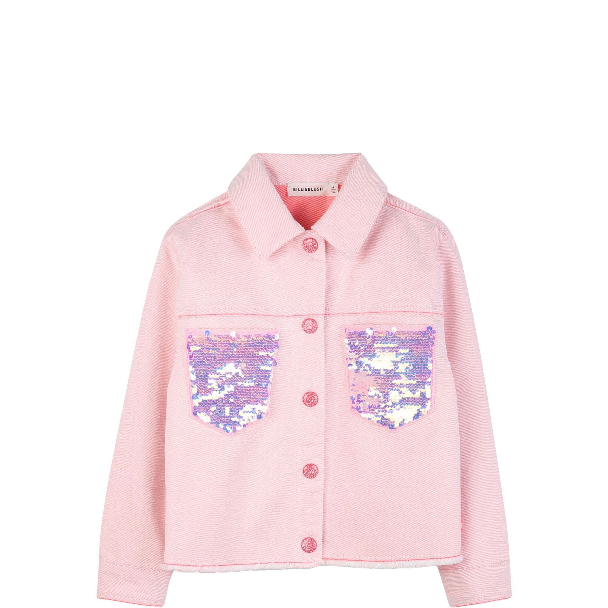 Sequin Patch Pocket Overshirt