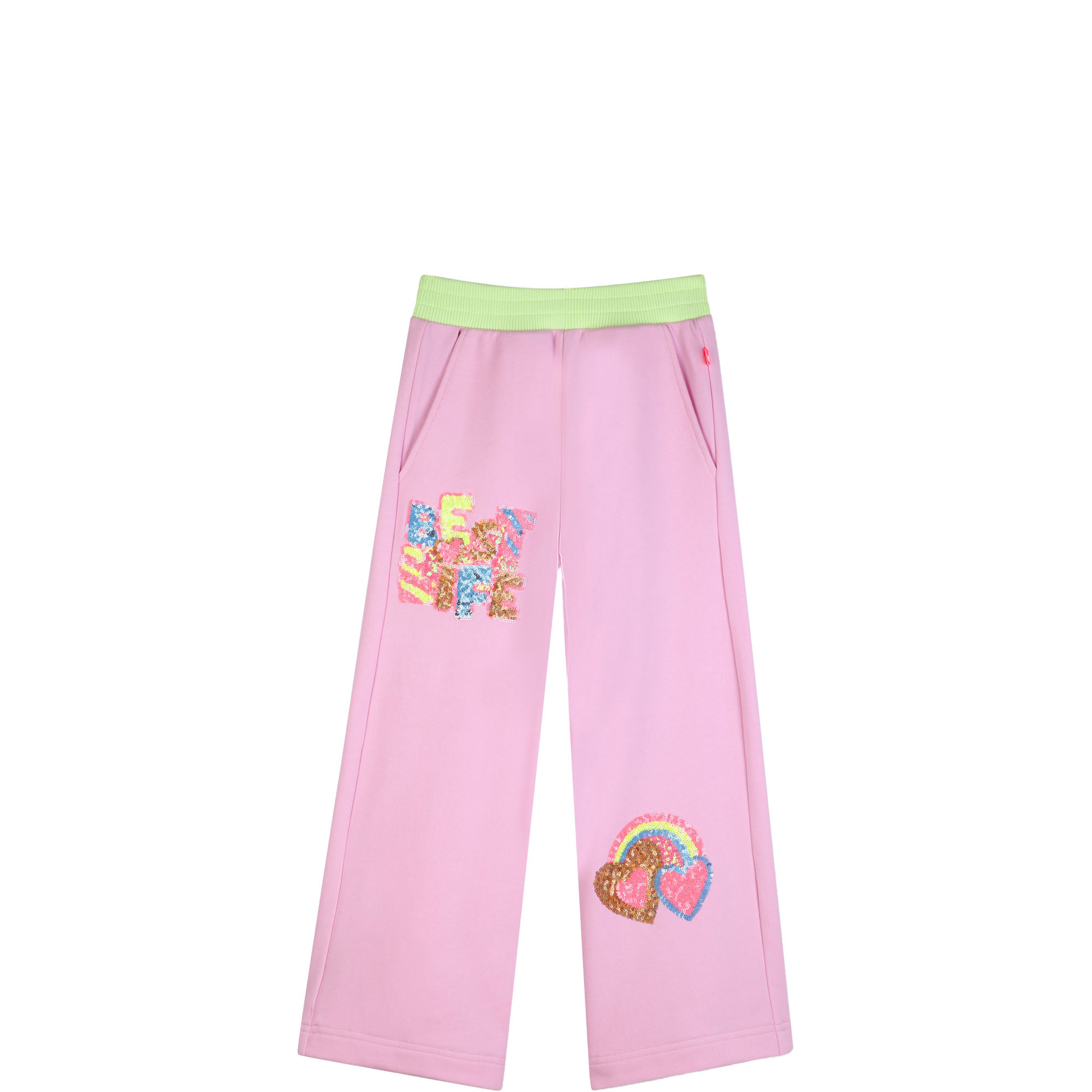 Sequin Patch Wide Leg Sweatpants