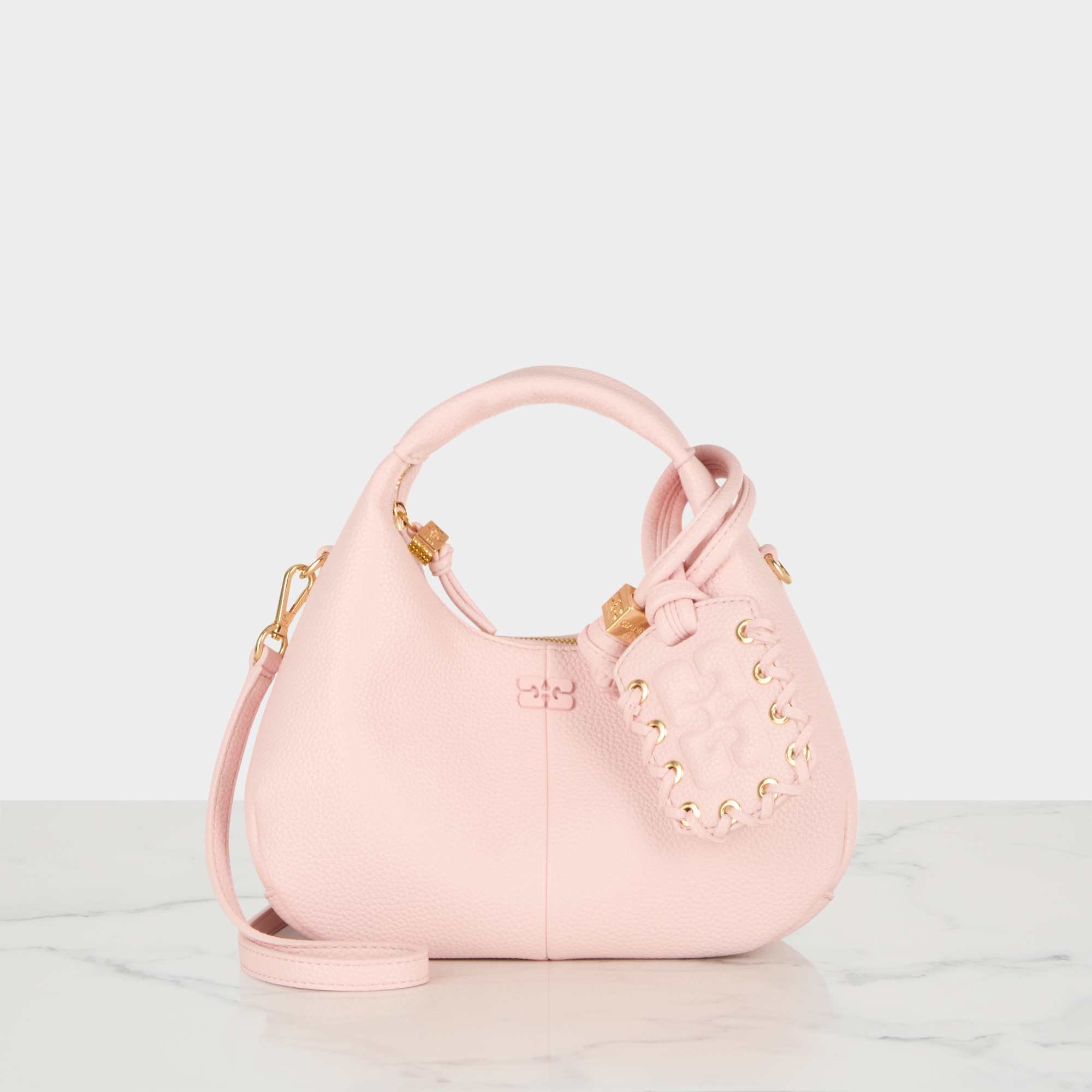 Grained Mini Hobo Bag