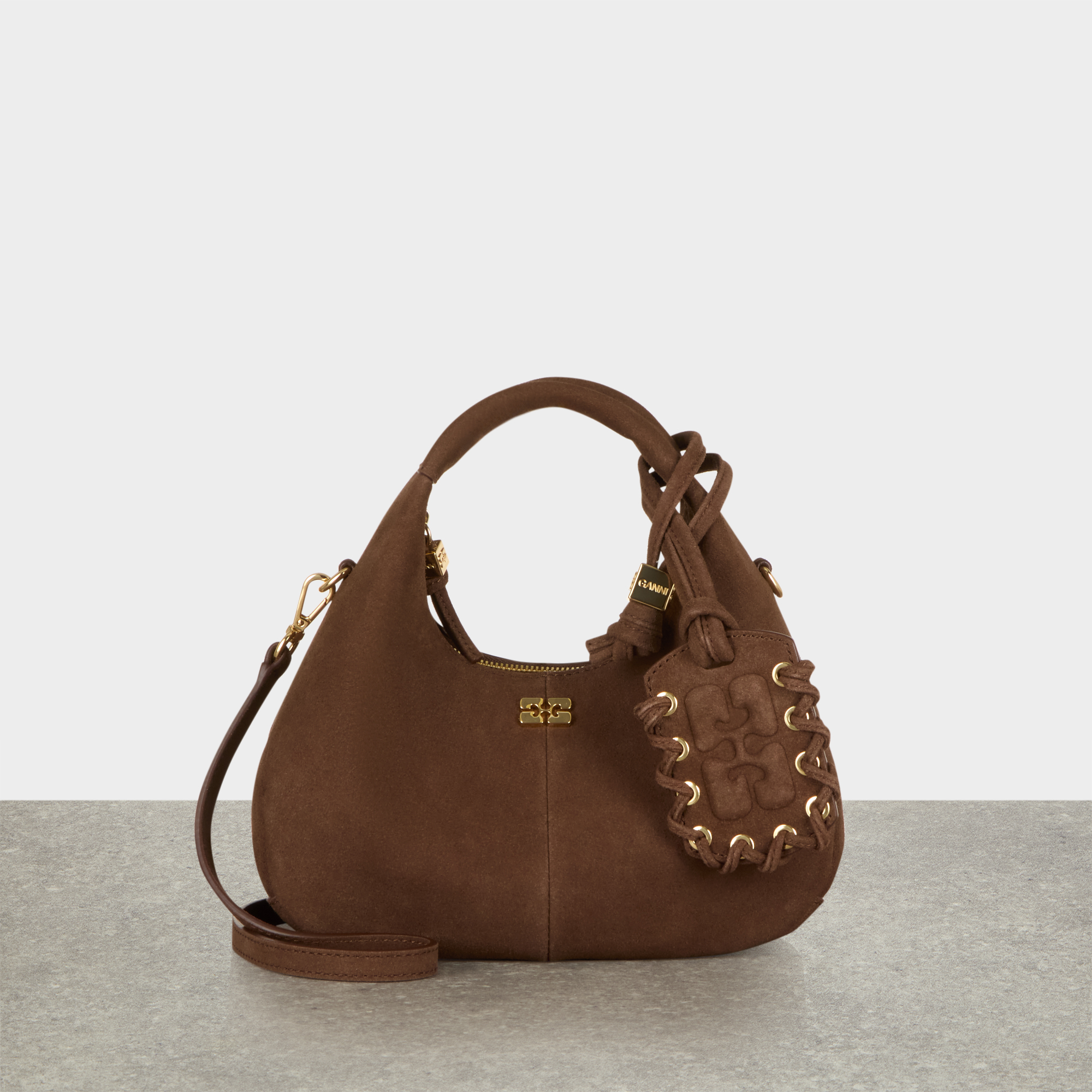 Suede Mini Hobo Bag