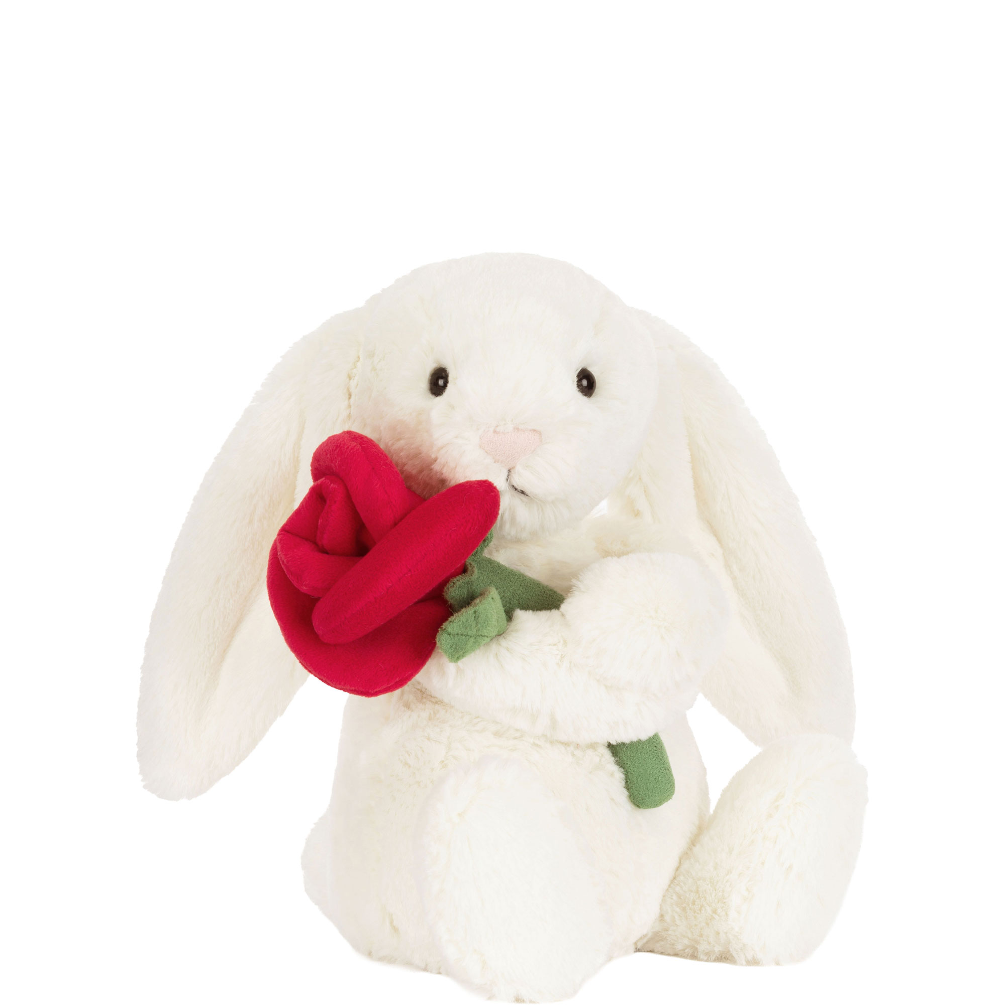 Bashful Cream Bunny with Rose 31cm