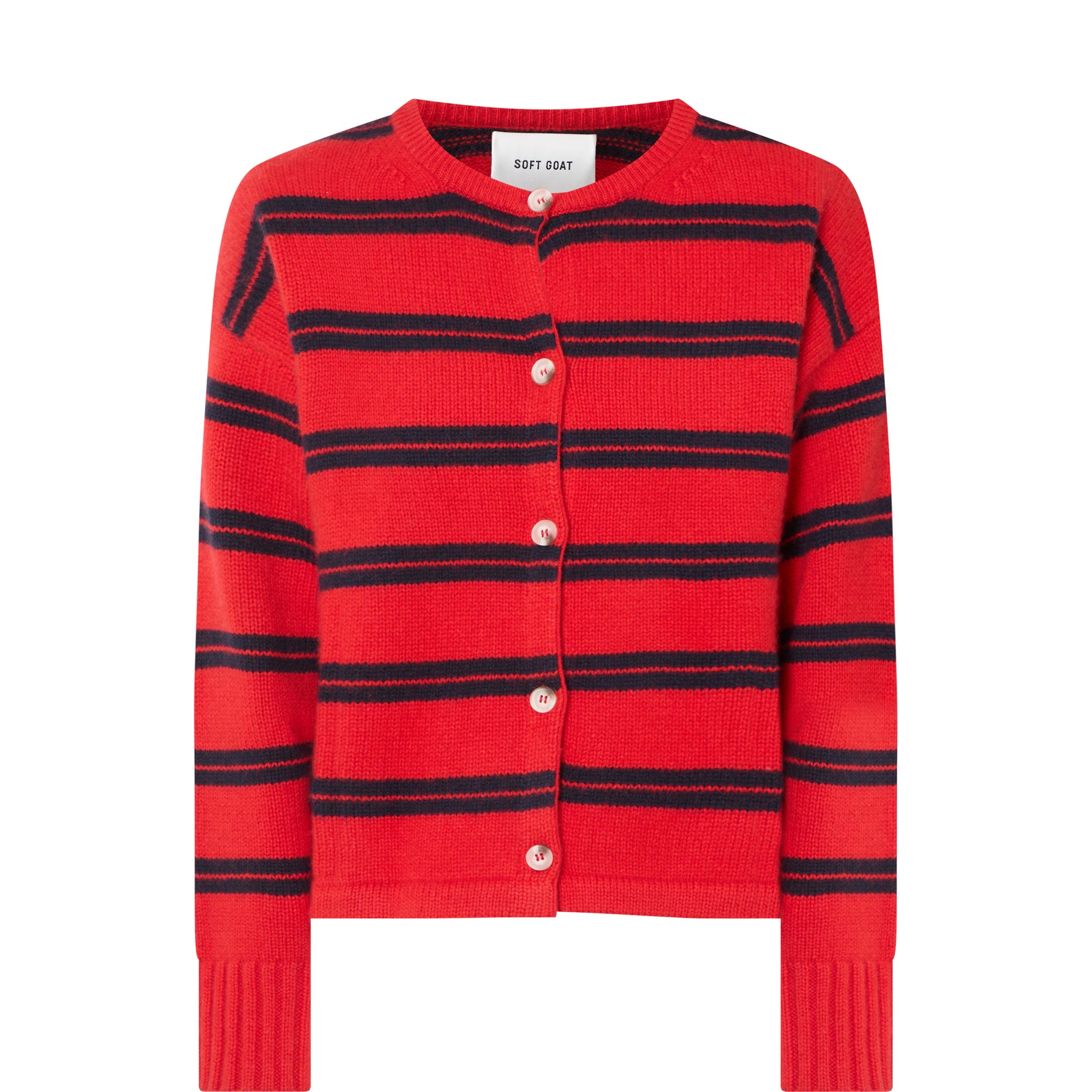 Striped Cashmere Cardigan