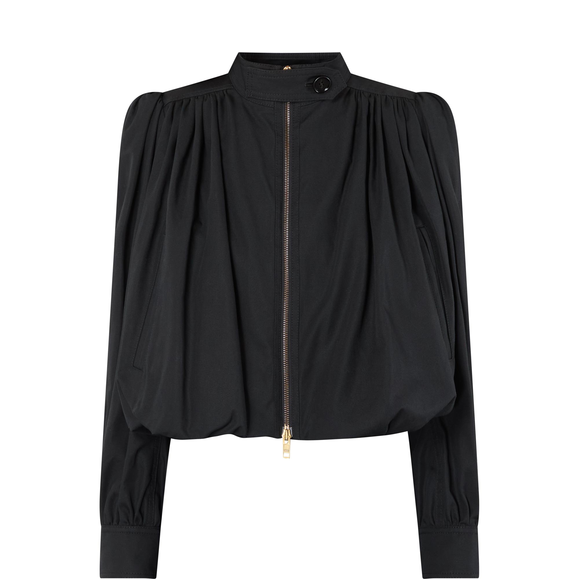 Ruched Bomber Jacket
